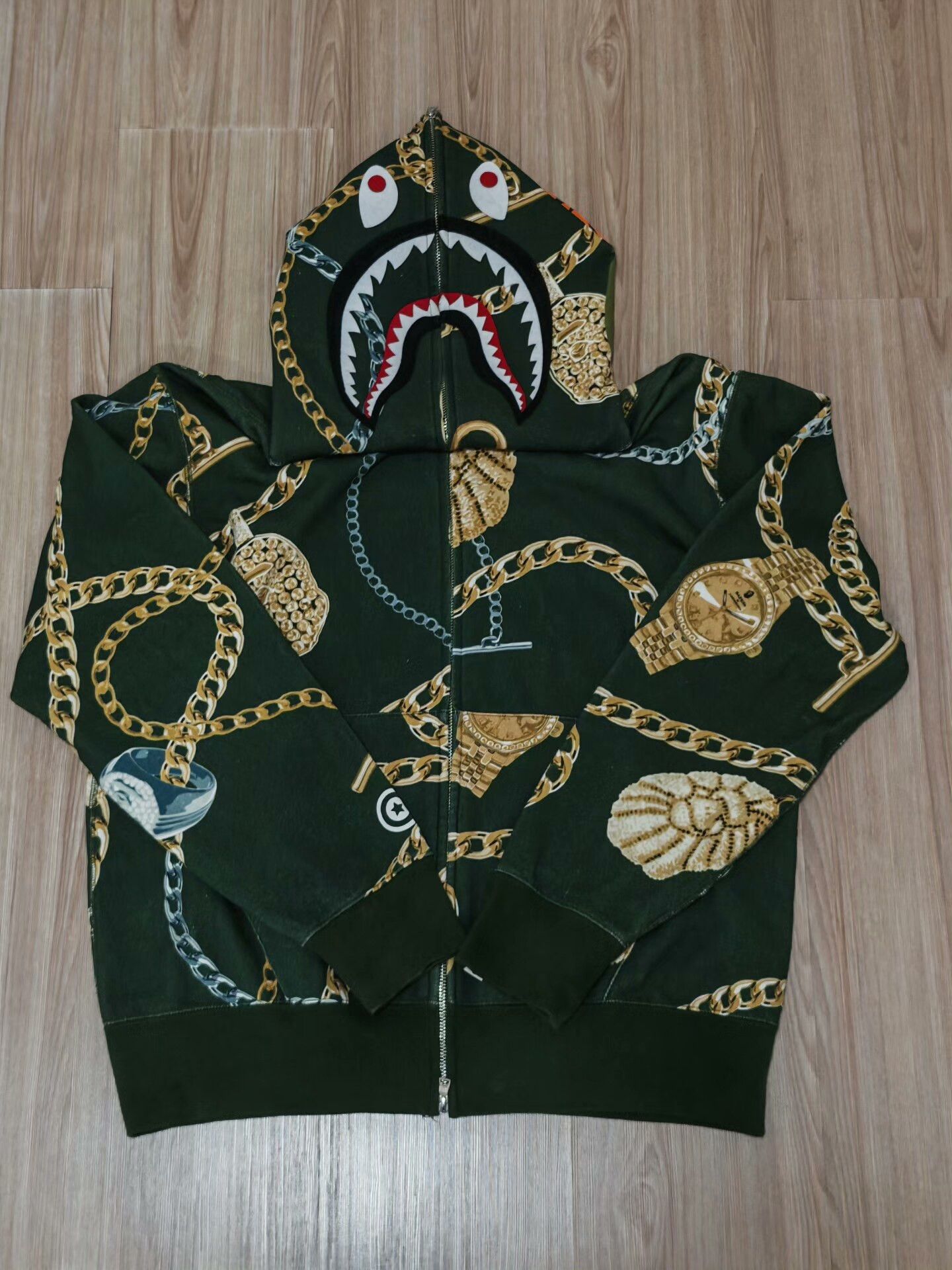 Bape Bape Shark Black Light Jacket XL Men Size ONE SIZE - 1 Thumbnail
