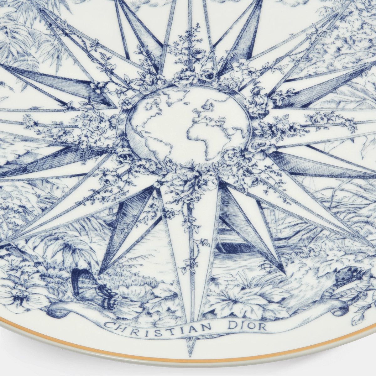 Dior o1bcso1str0624 Size: OS / Decorative Plate in Blue Size ONE SIZE - 3 Thumbnail