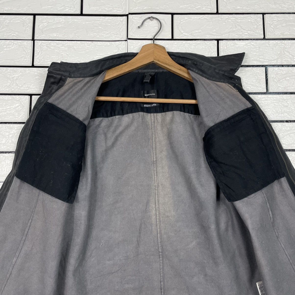 Japanese Brand Male & Co Slim Fit Black Jacket Size US M / EU 48-50 / 2 - 12 Thumbnail