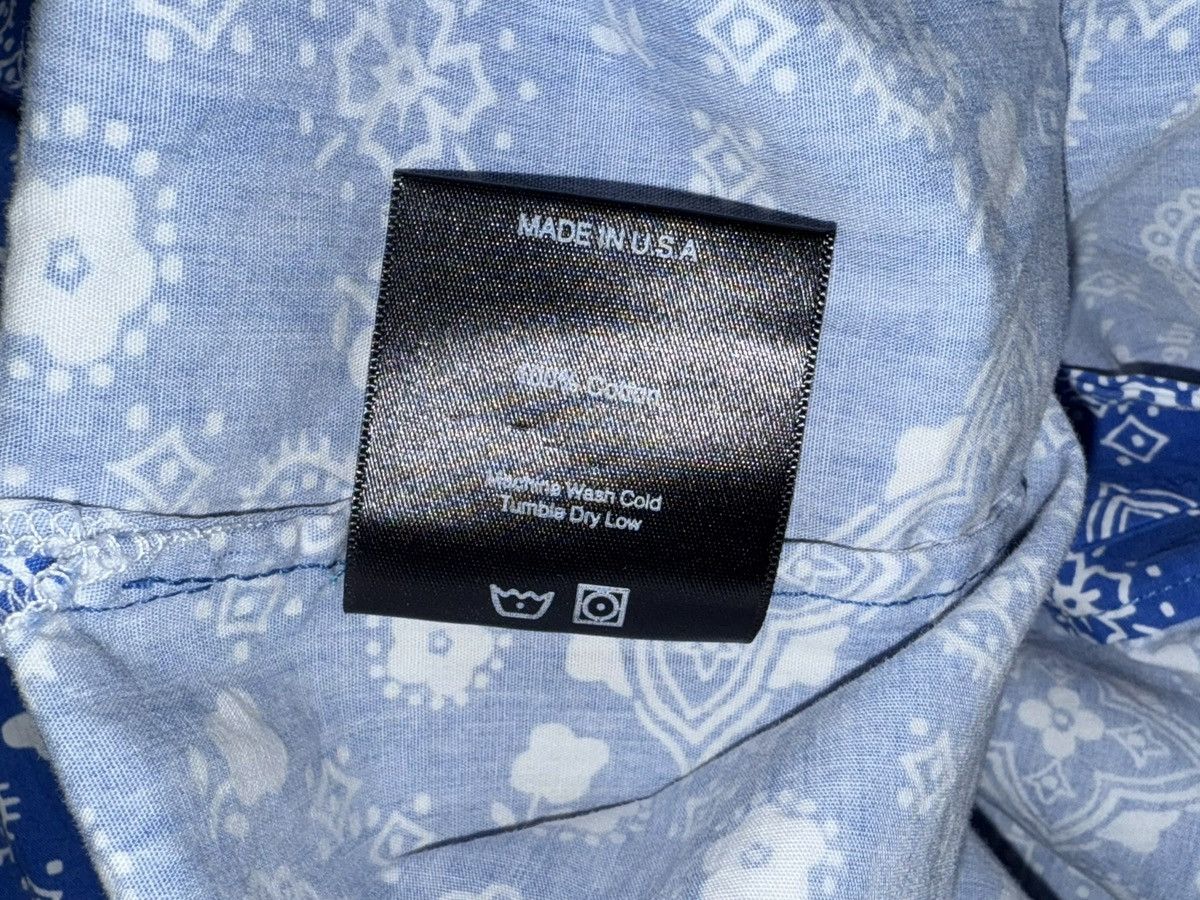 Rhude Rhude Blue Paisley Bandana Button Up Shirt Size Large Size US L / EU 52-54 / 3 - 3 Thumbnail