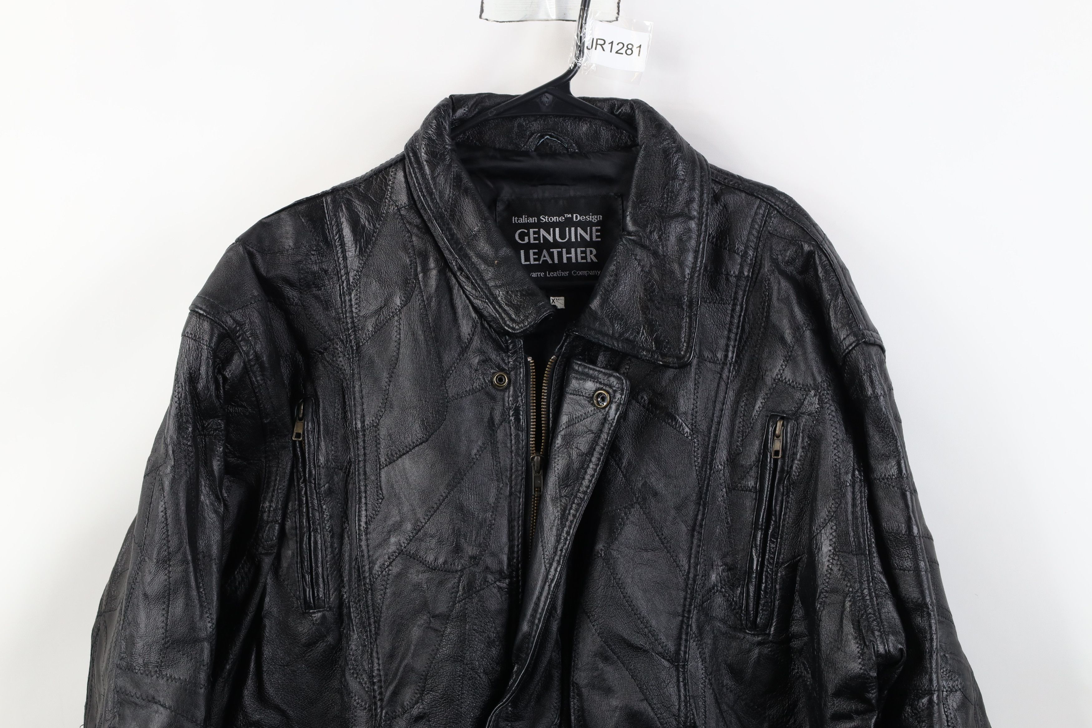 Vintage Vintage 90s Streetwear Patchwork Leather Bomber Jacket Size US XXL / EU 58 / 5 - 2 Thumbnail