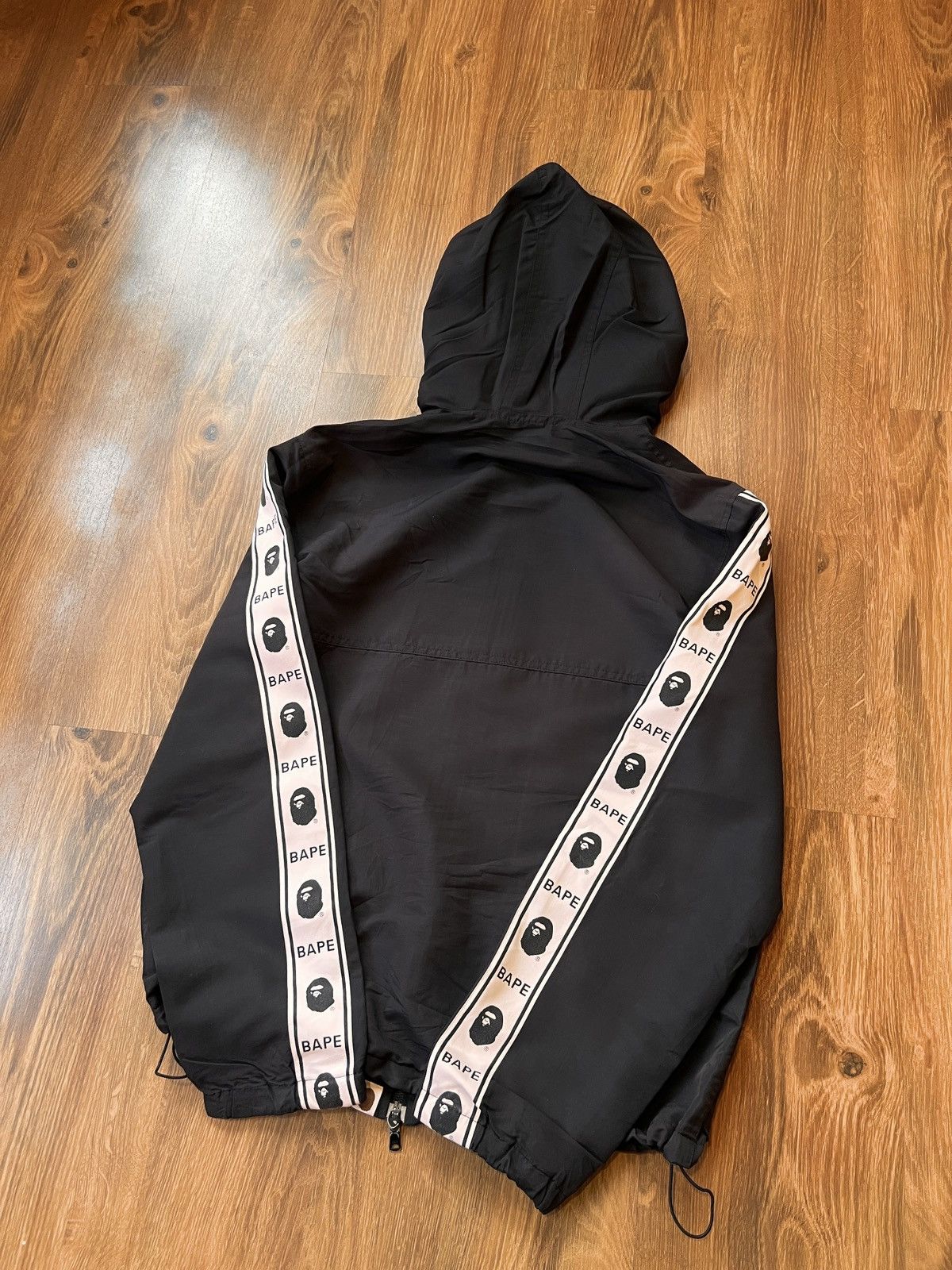 Bape Bape Tape Line Side Stripe Jacket (Black/White) Size US M / EU 48-50 / 2 - 10 Thumbnail