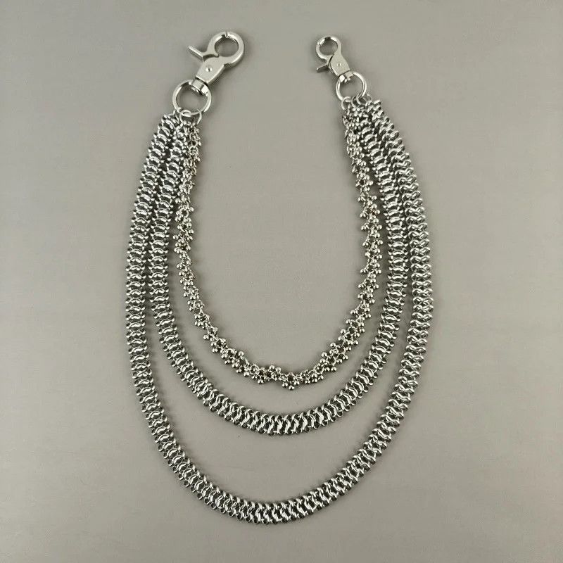 Vintage Cuban Style Stainless Steel Pants Chain Size ONE SIZE - 9 Thumbnail