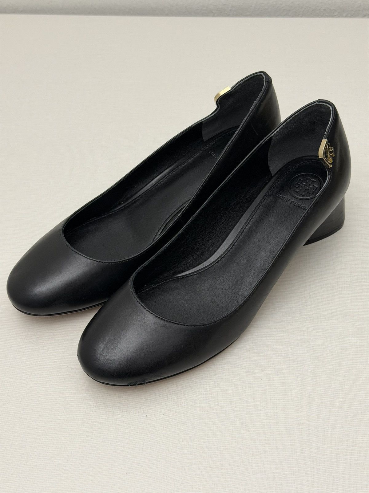 Tory Burch Tory Burch Elizabeth 40MM Round Toe Leather Pump Black Size8 Size US 8 / IT 38 - 6 Thumbnail