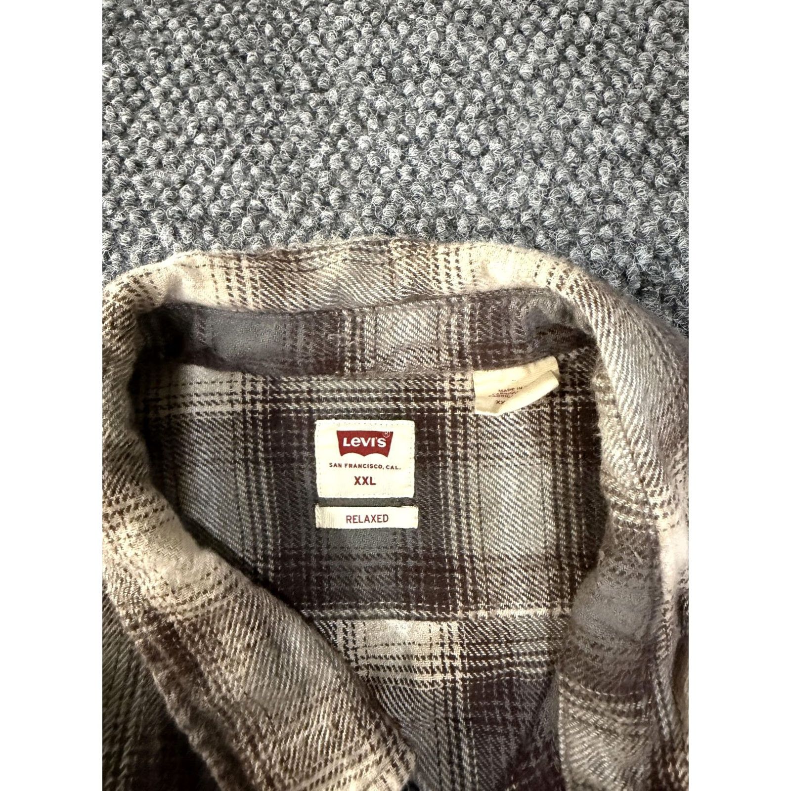 Levi's Levi's Shirt Mens 2XL Brown Plaid Flannel Long Sleeve Button Front Casual Size US XXL / EU 58 / 5 - 3 Thumbnail