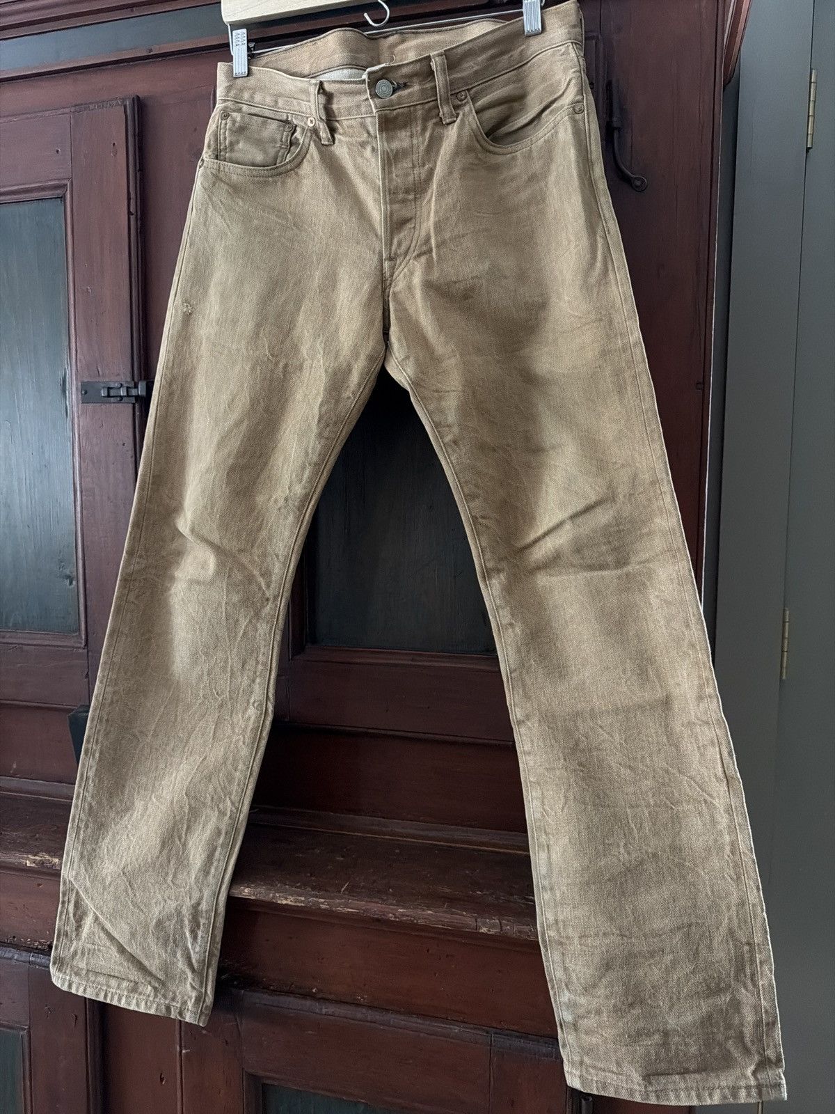 RRL tan selvedge denim made in USA
