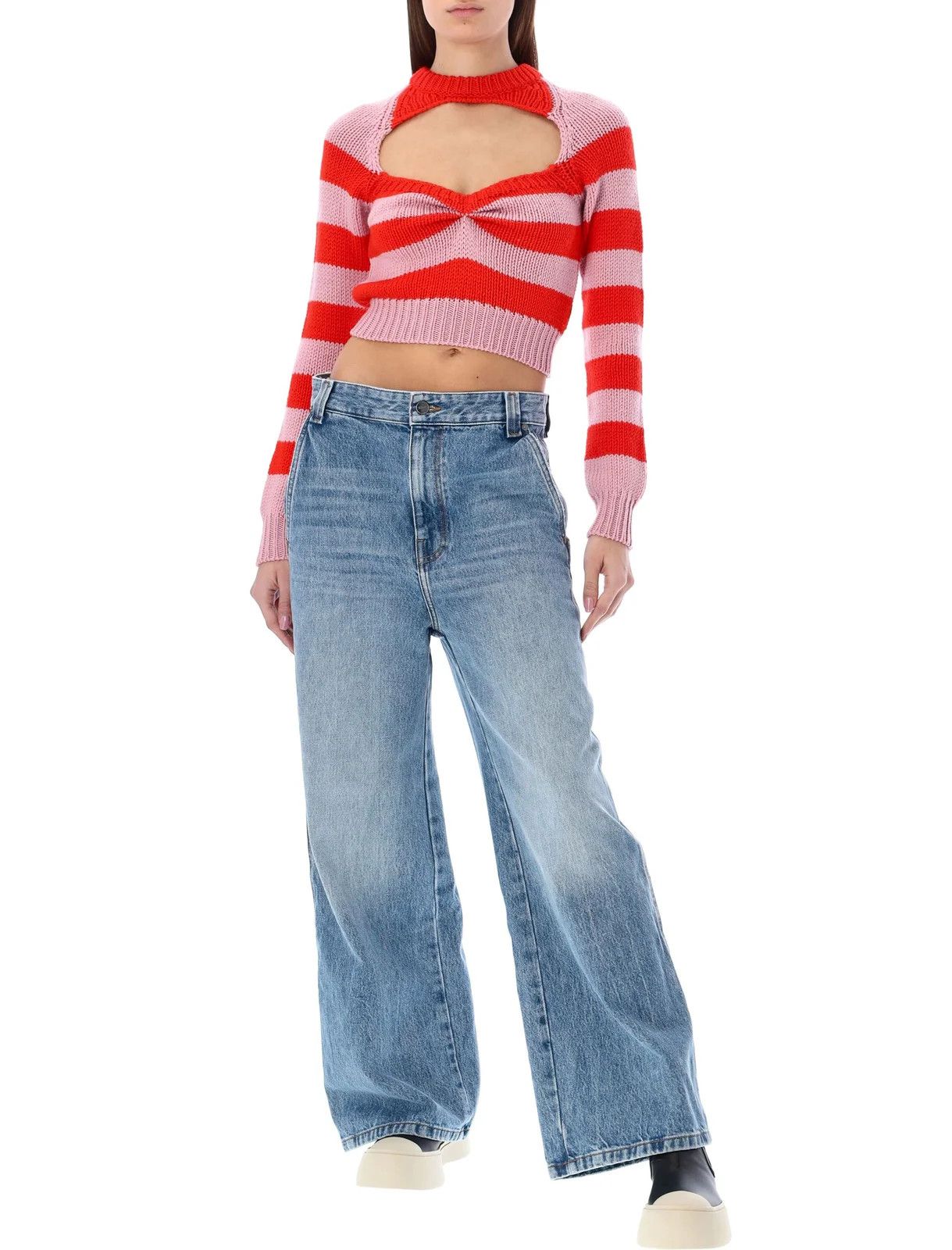 Marni o1y1125 Crewneck Sweater in Pink/Red Size XS / US 0-2 / IT 36-38 - 4 Thumbnail