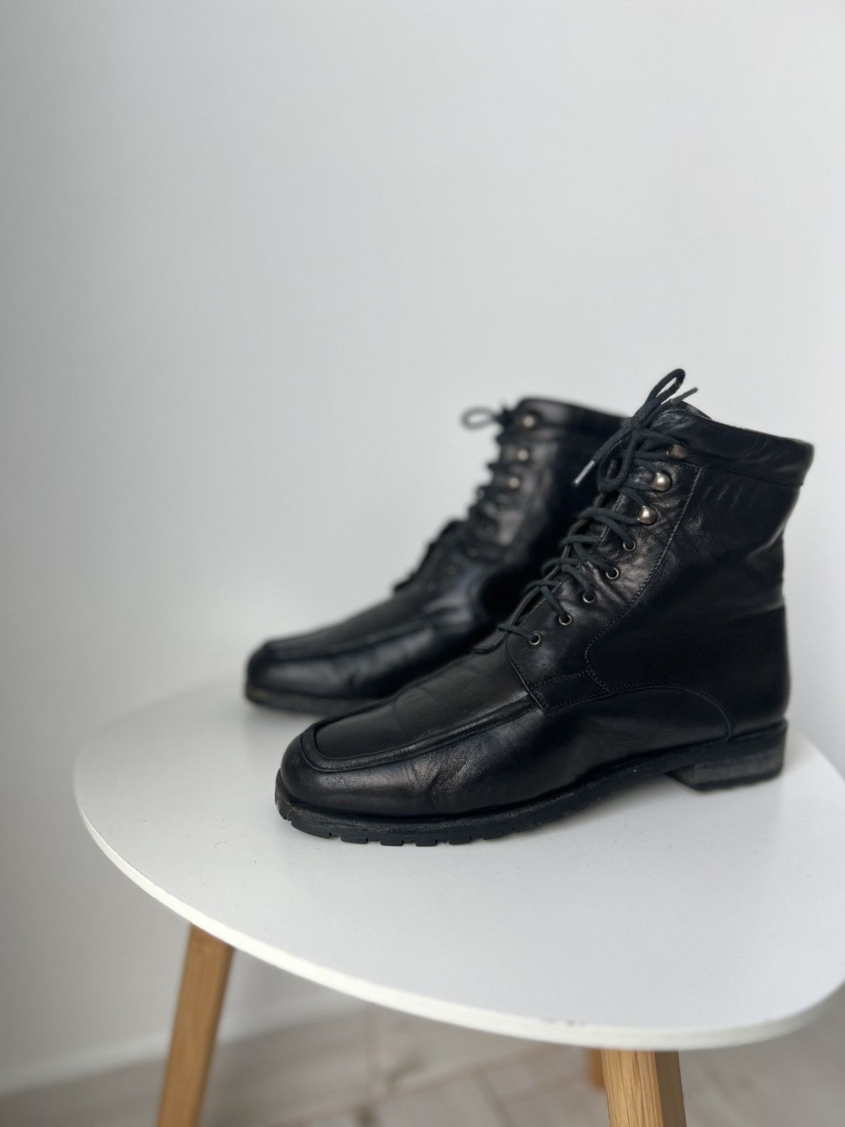Bally Bally Leather Boot Lace Up Lug Sole Vintage Size US 5.5 / EU 38 - 5 Thumbnail