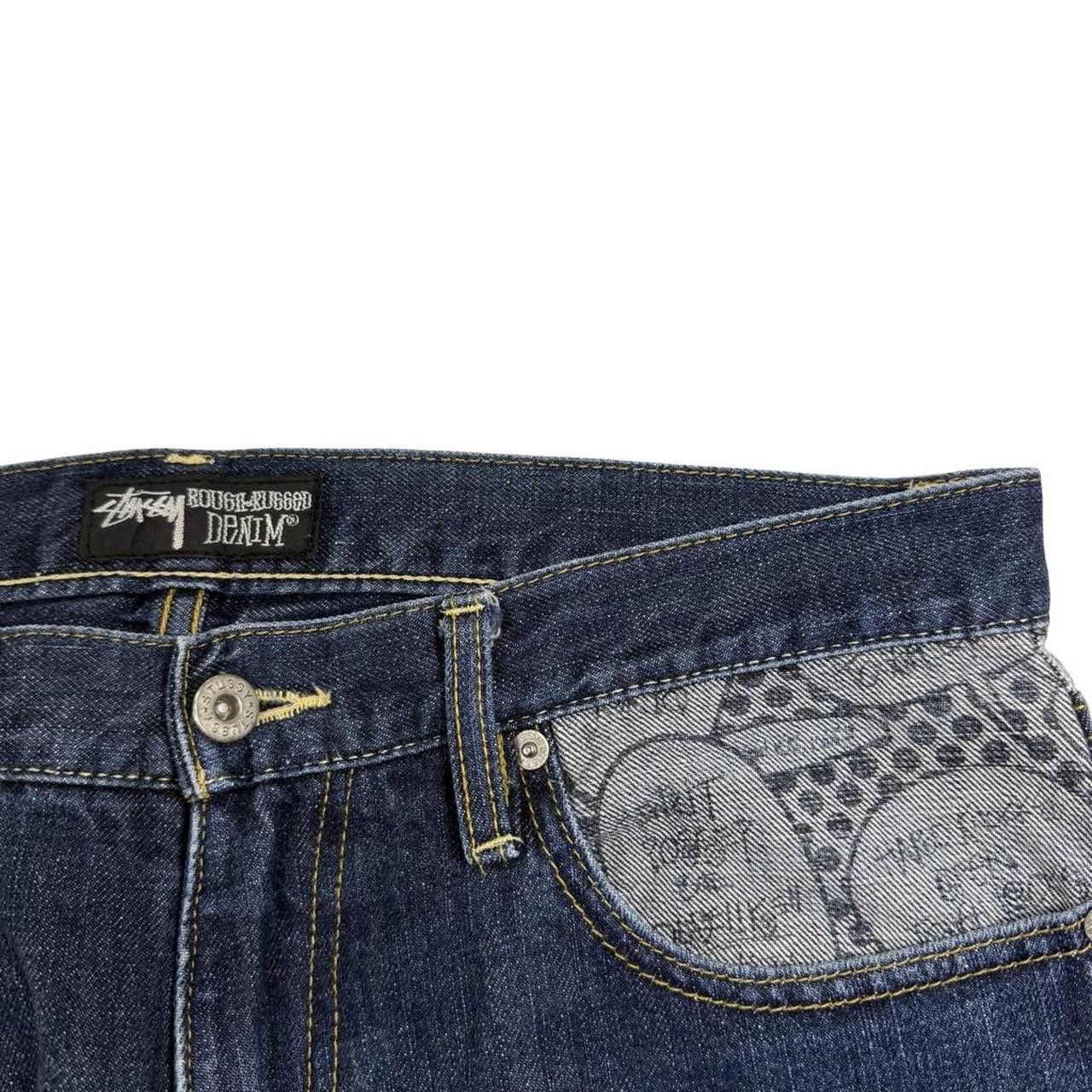 Stussy Vintage 2000s Stussy Comic Jeans - Waist: 33” Size US 33 - 6 Thumbnail