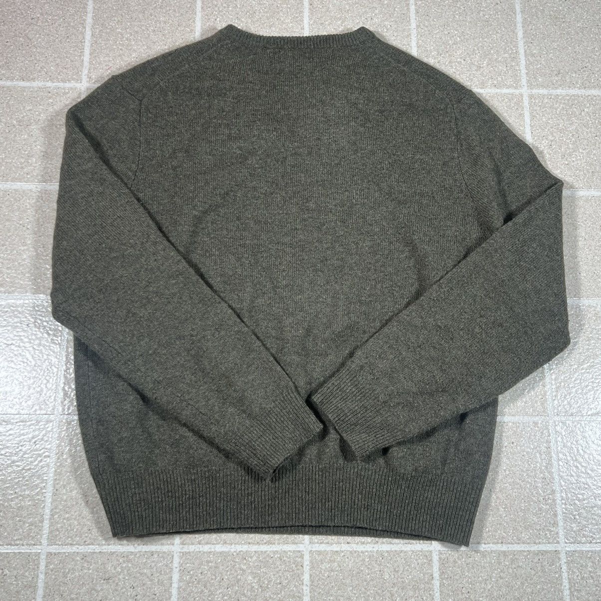 Polo Ralph Lauren × Vintage Polo Ralph Lauren 100% Wool V Neck Sweater Olive Green Size US L / EU 52-54 / 3 - 2 Thumbnail