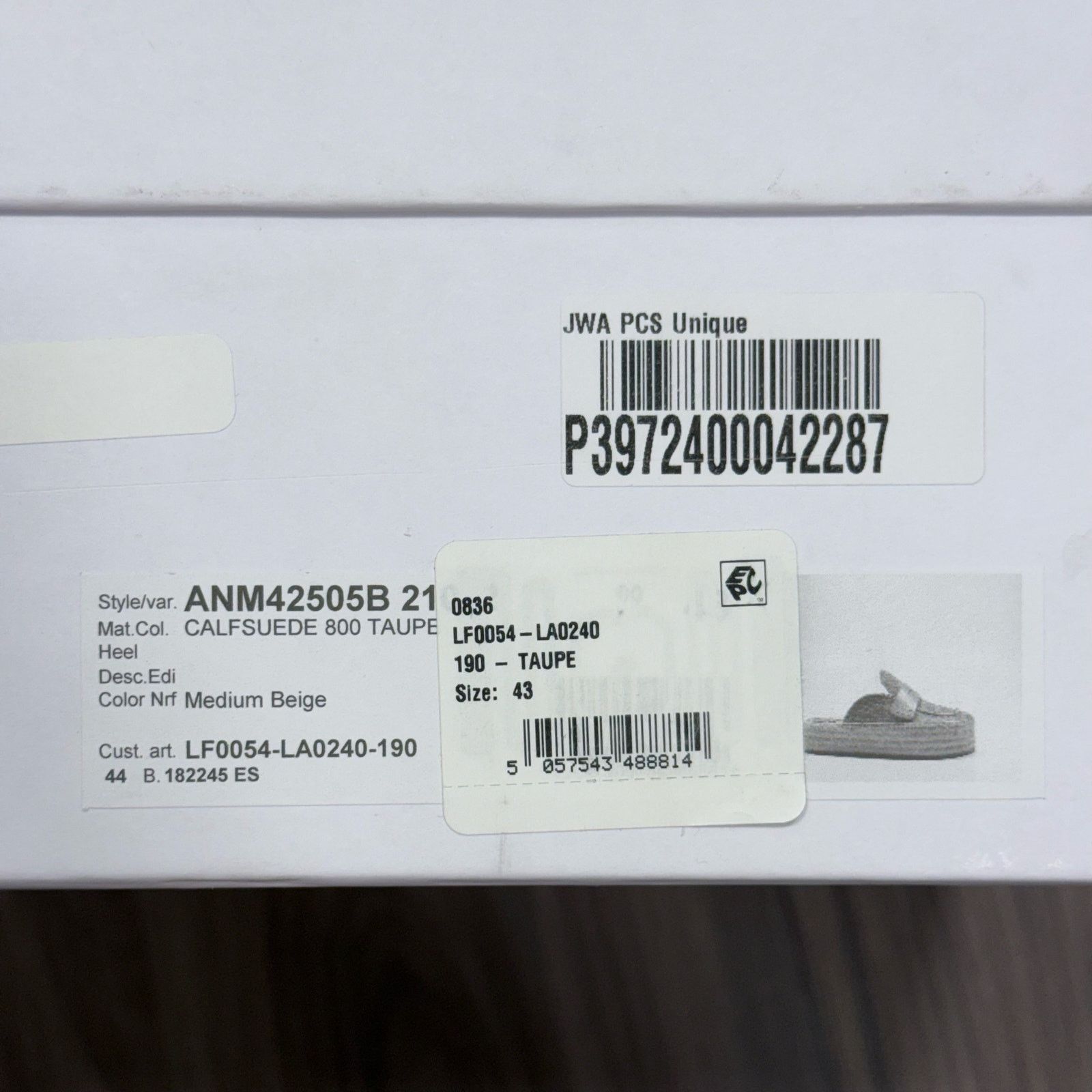 JW Anderson NIB JW Anderson Taupe Loafer Mule Espadrilles | US 43 UNISEX Size US 10 / EU 43 - 12 Thumbnail