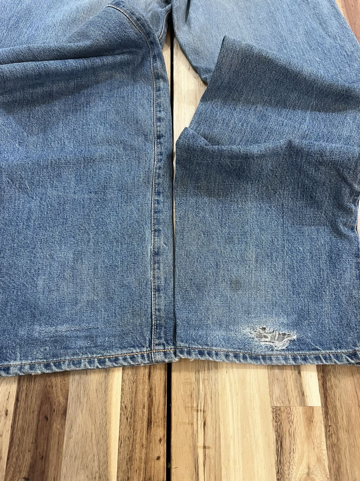 Edwin Vintage Edwin 505X Selvedge TRASHED Denim Jeans Size US 33 - 13 Thumbnail
