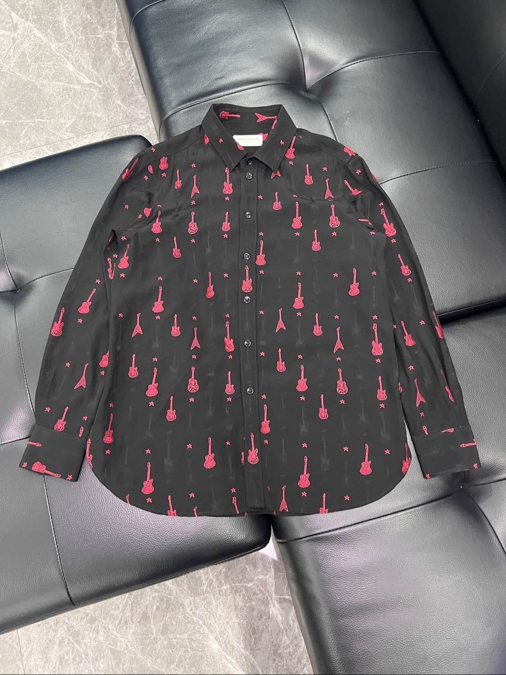 Saint Laurent Paris Saint Laurent Guitar Pattern Button Up Shirt Size XS Size US XS / EU 42 / 0 - 1 Thumbnail