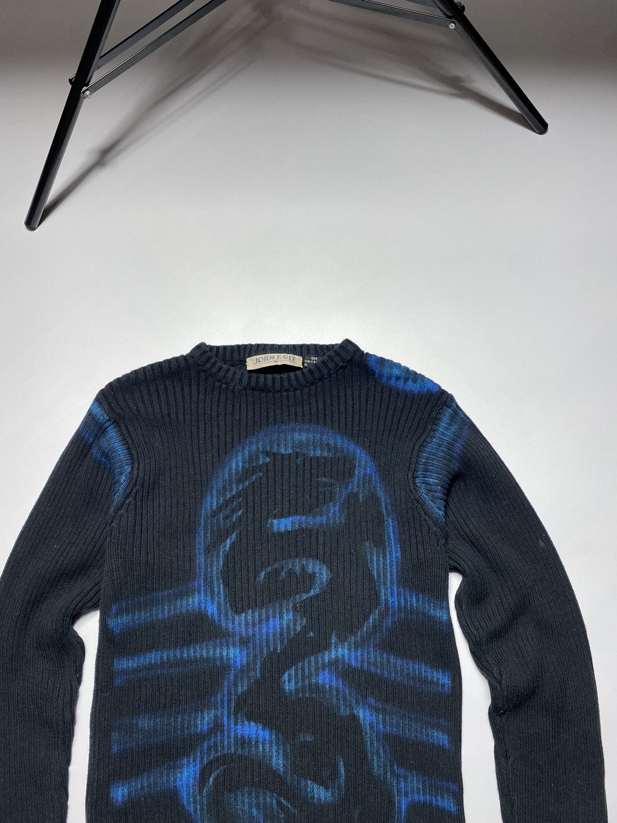 Japanese Brand × Seditionaries VINTAGE JOHN F.GEE Y2K AVANGARDE KNIT PRINTED PUNK SWEATER Size US M / EU 48-50 / 2 - 4 Thumbnail