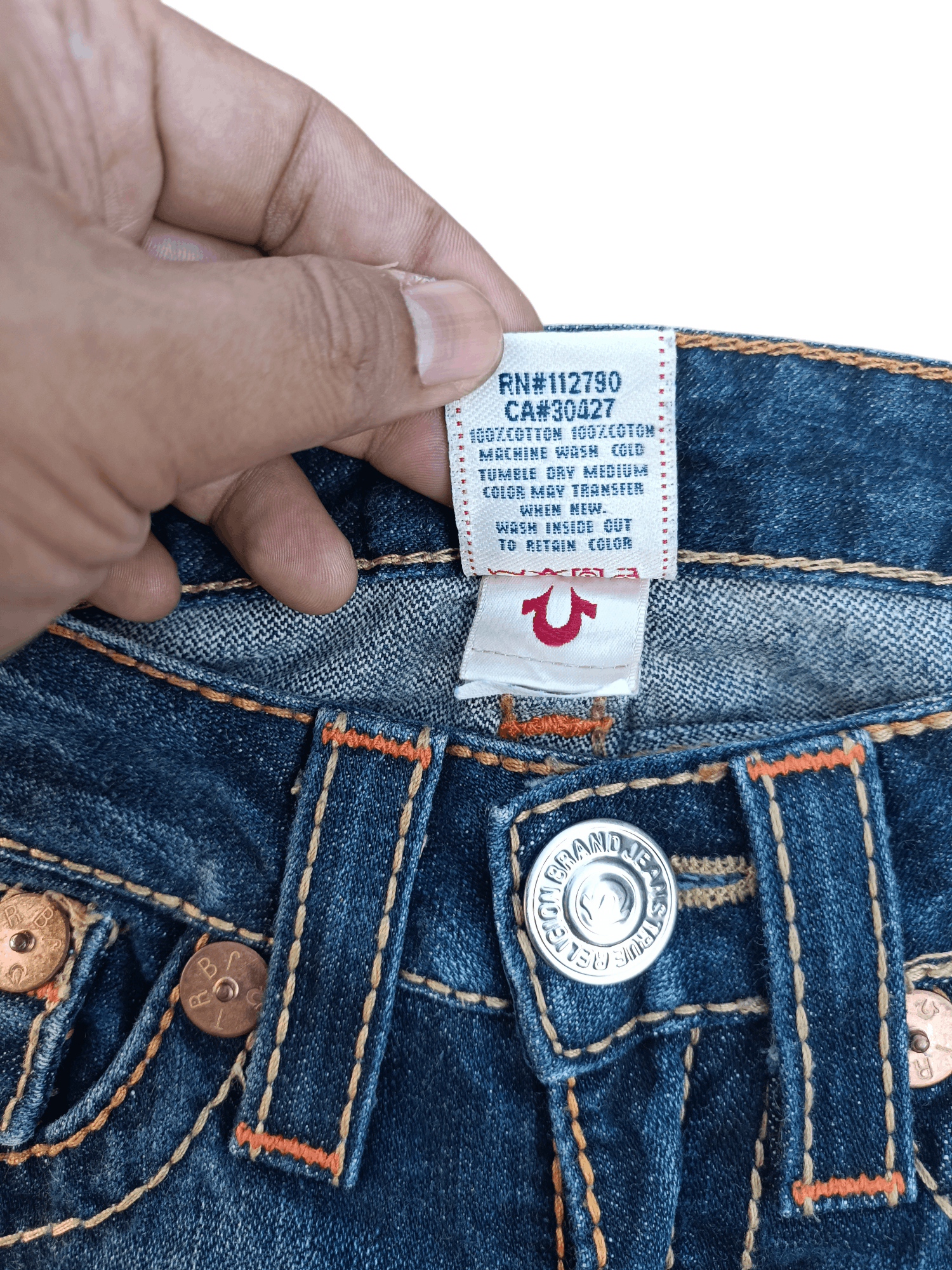 True Religion × Vintage True Religion Rainbow Joey Flare Jeans TR017 Size 27" / US 4 / IT 40 - 14 Thumbnail