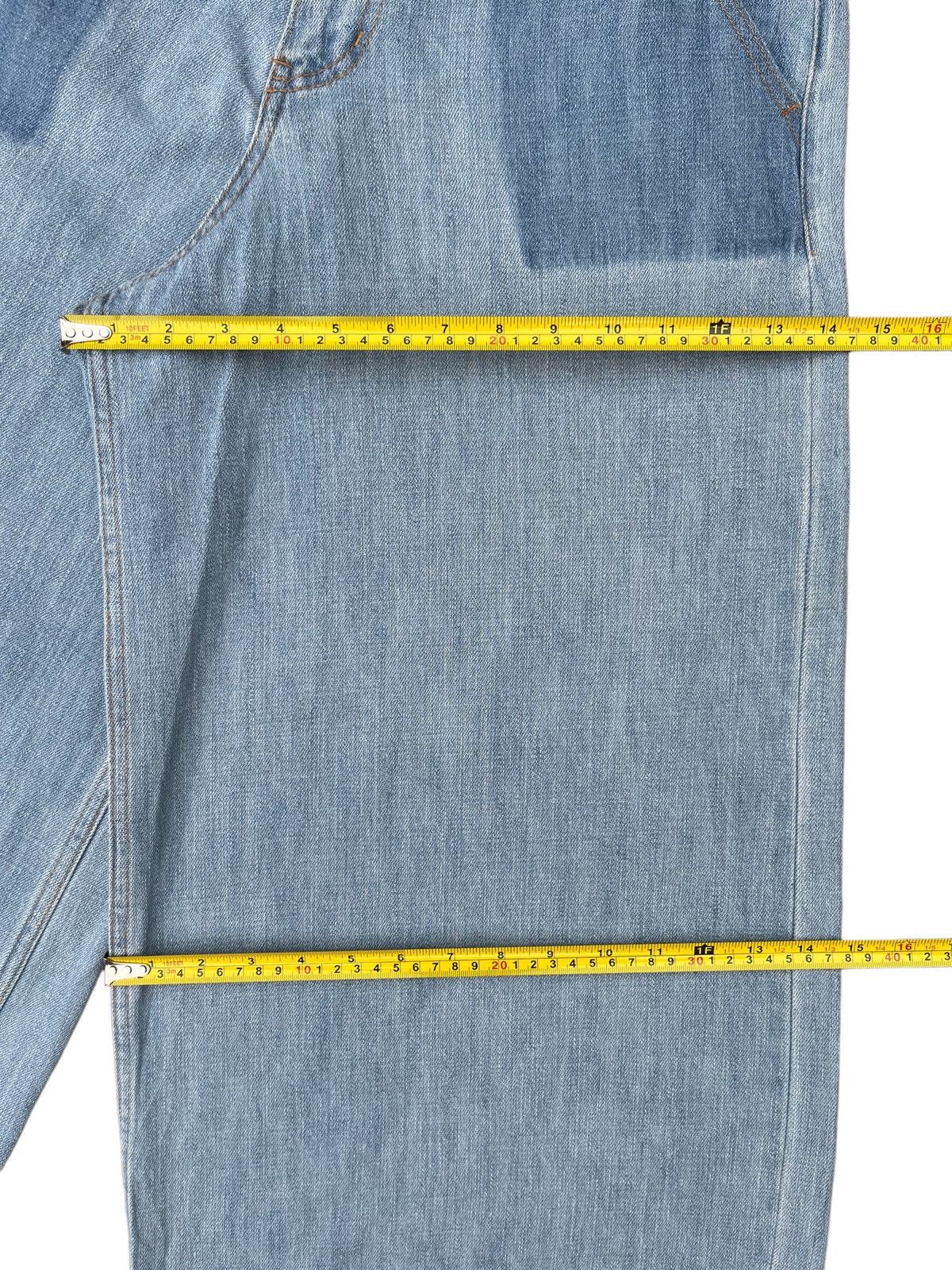 Japanese Brand Vintage Japanese Brand Light Blue Knee Length Wide Leg Jeans Size US 28 / EU 44 - 13 Thumbnail