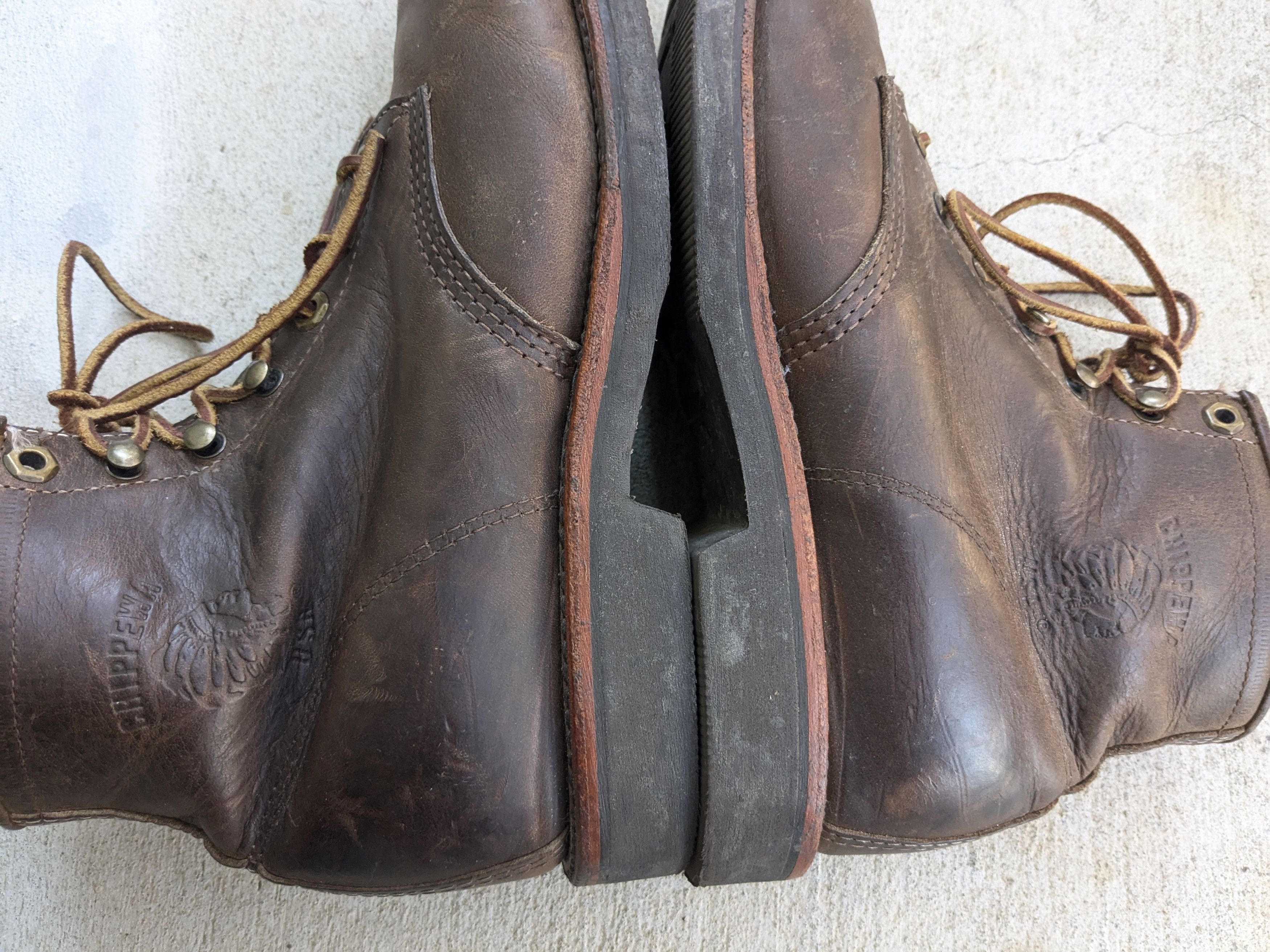 Chippewa × Vintage Chippewa Boots Brown 9.5 Leather Rubber Combat Work Vibram Size US 9.5 / EU 42-43 - 11 Thumbnail