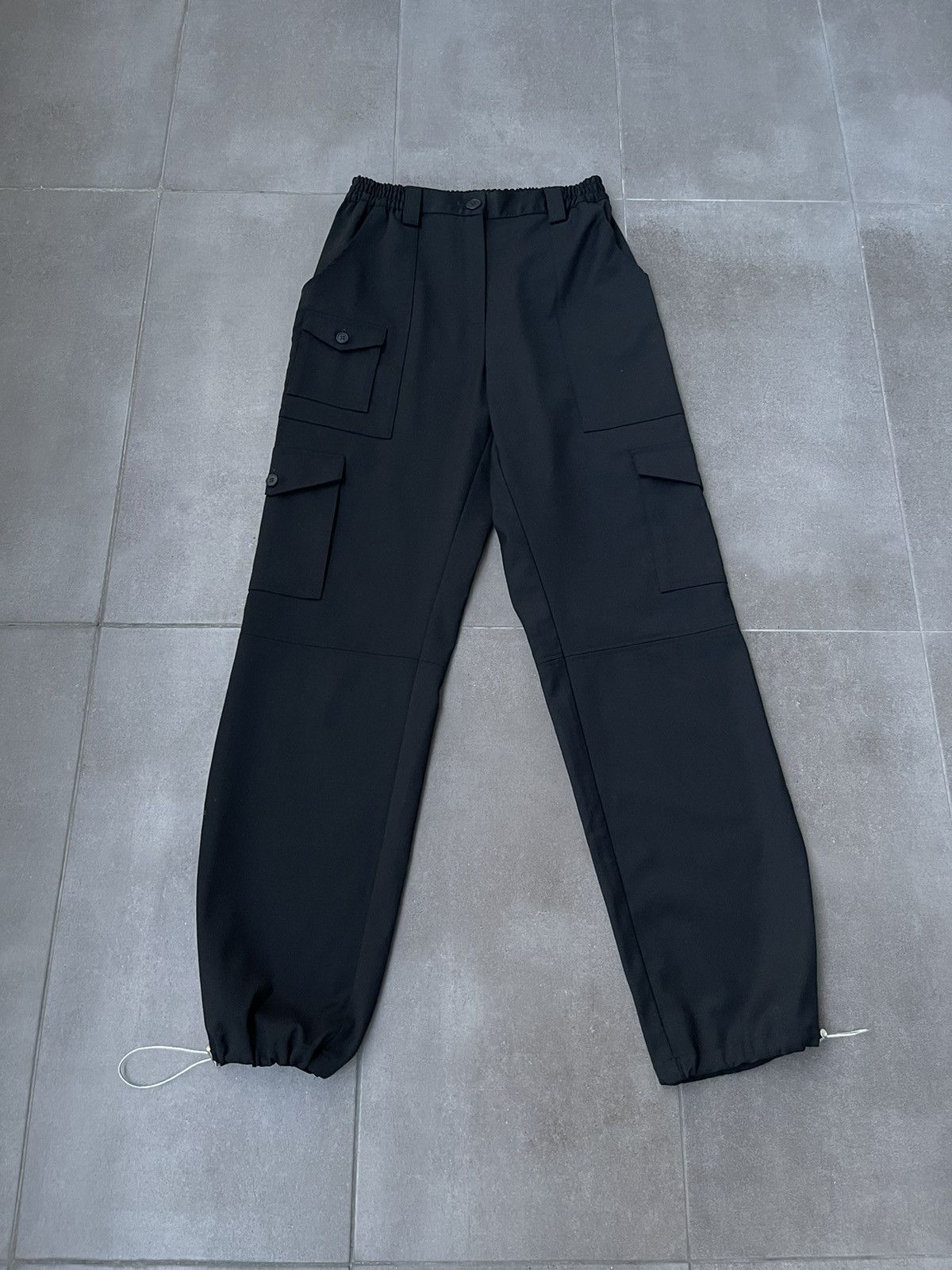Han Kjobenhavn !DS! SS22 Han Kjobenhavn Cargo Black Wool Track Pants Size US 30 / EU 46 - 2 Thumbnail