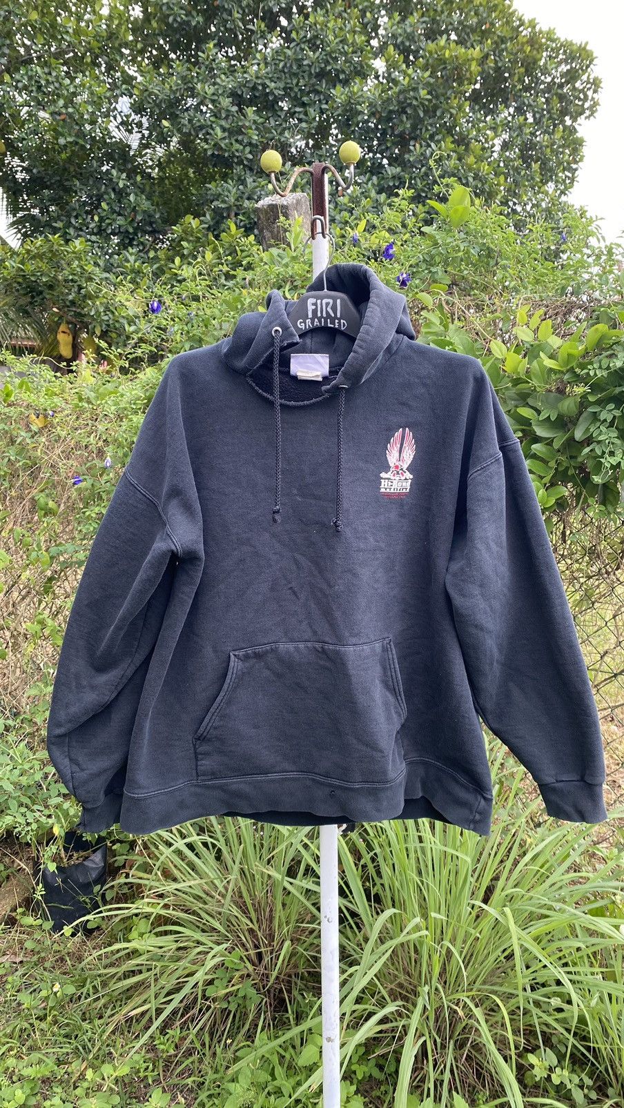 Hanes × Vintage Distressed Hi-Bond Modified Red Eagle Hoodie Size US L / EU 52-54 / 3 - 2 Thumbnail