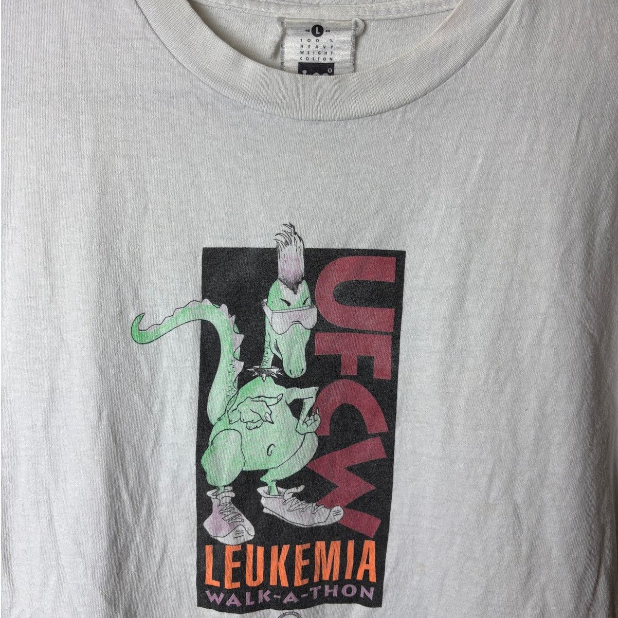 Lee Leukemia Walk-A-Thon Vintage Dino Tee - L - Lee Heavyweight Size US L / EU 52-54 / 3 - 3 Thumbnail