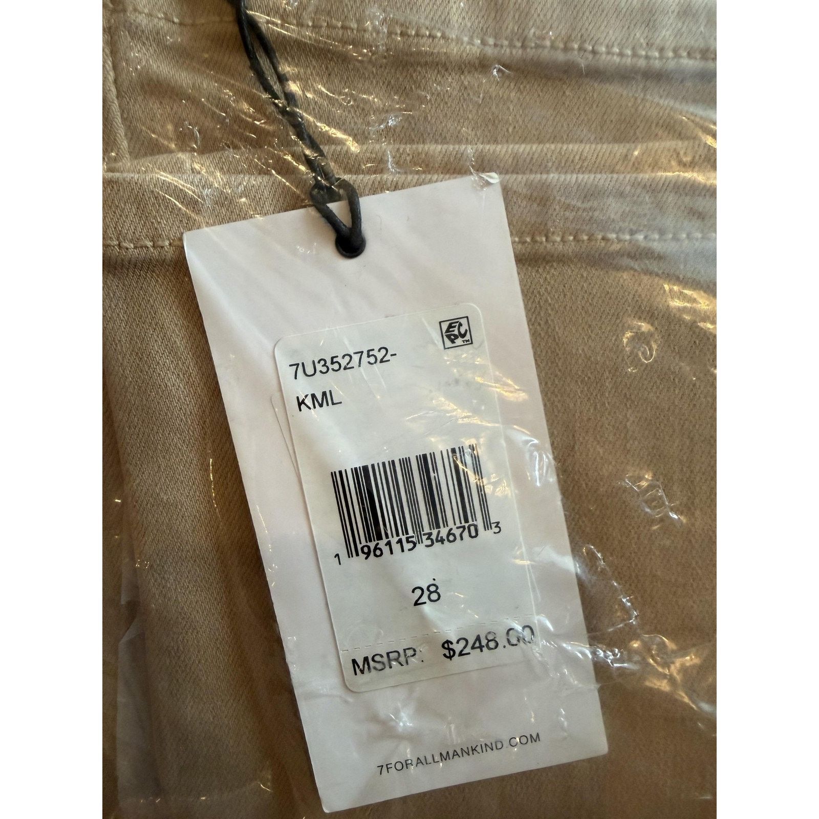 7 For All Mankind 7 For All Mankind Jeans 28 Camel High Waist Slim Kick NWT Size 28" / US 6 / IT 42 - 2 Thumbnail