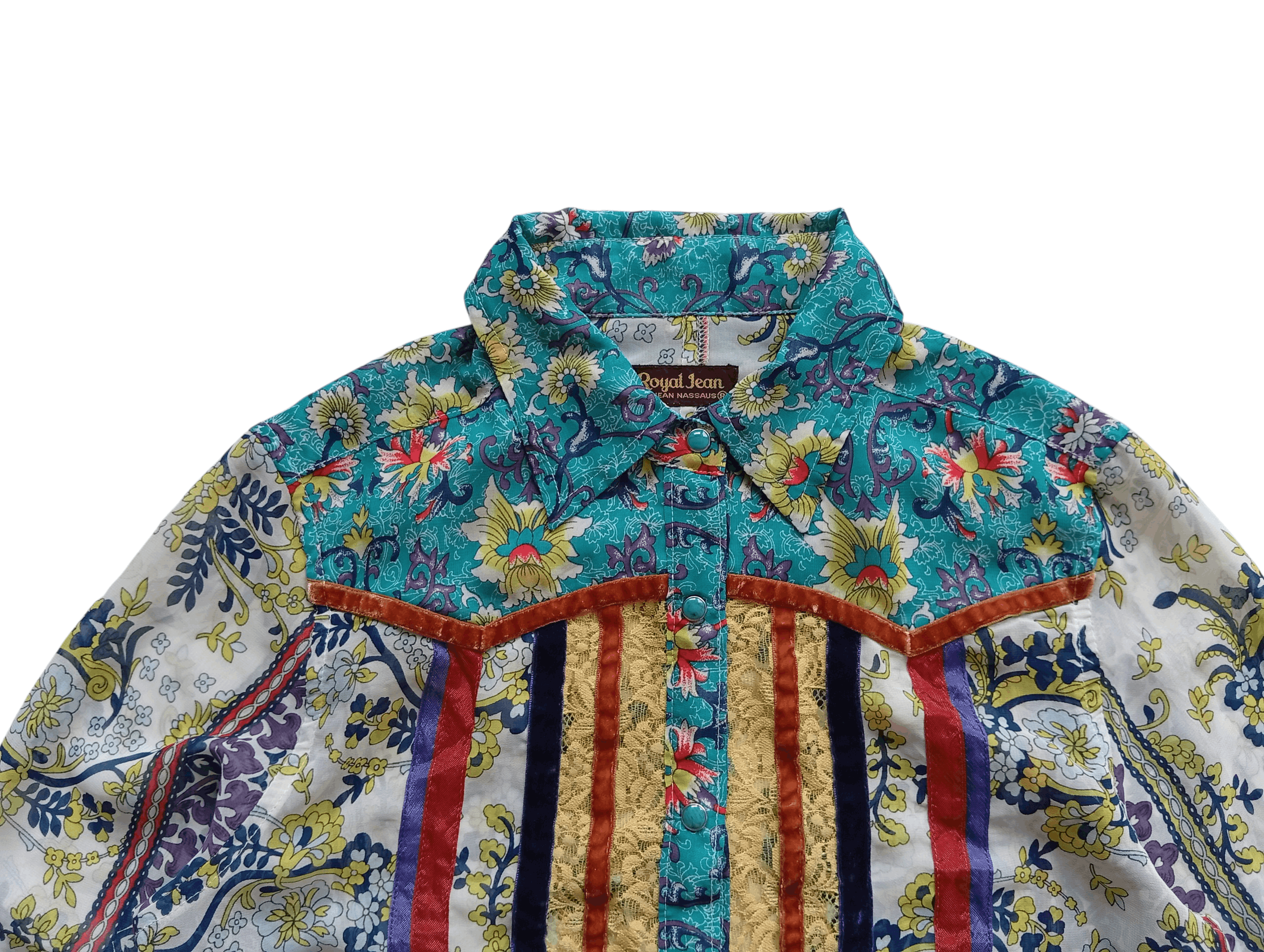 Japanese Brand Jean Nassaus western sheer floral shirt Size S / US 4 / IT 40 - 2 Thumbnail