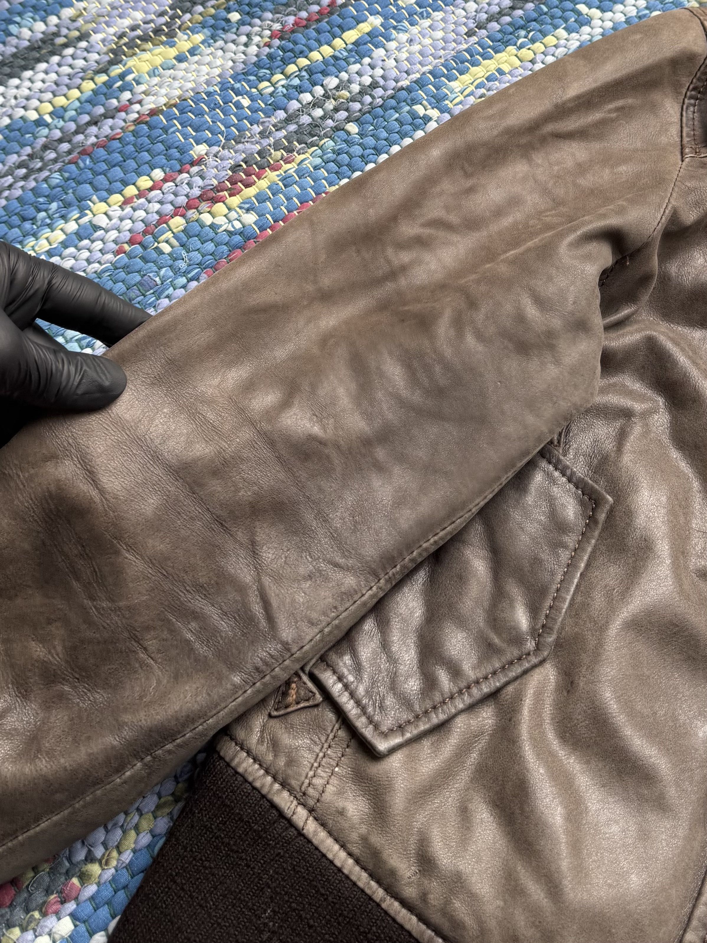 Vintage Vintage Real Leather Bomber Jacket Button Up Casual Jacket Size M / US 6-8 / IT 42-44 - 3 Thumbnail