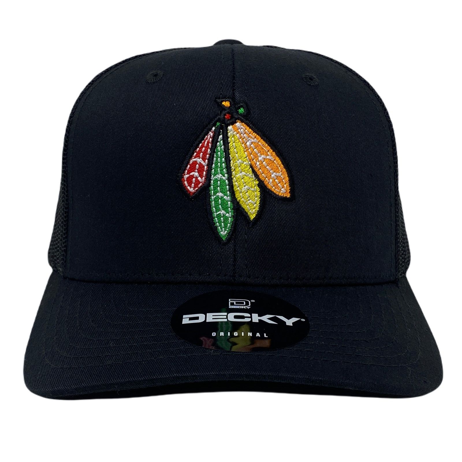 Other Indian Feather Bundle Trucker Hat in Black Size ONE SIZE - 3 Thumbnail