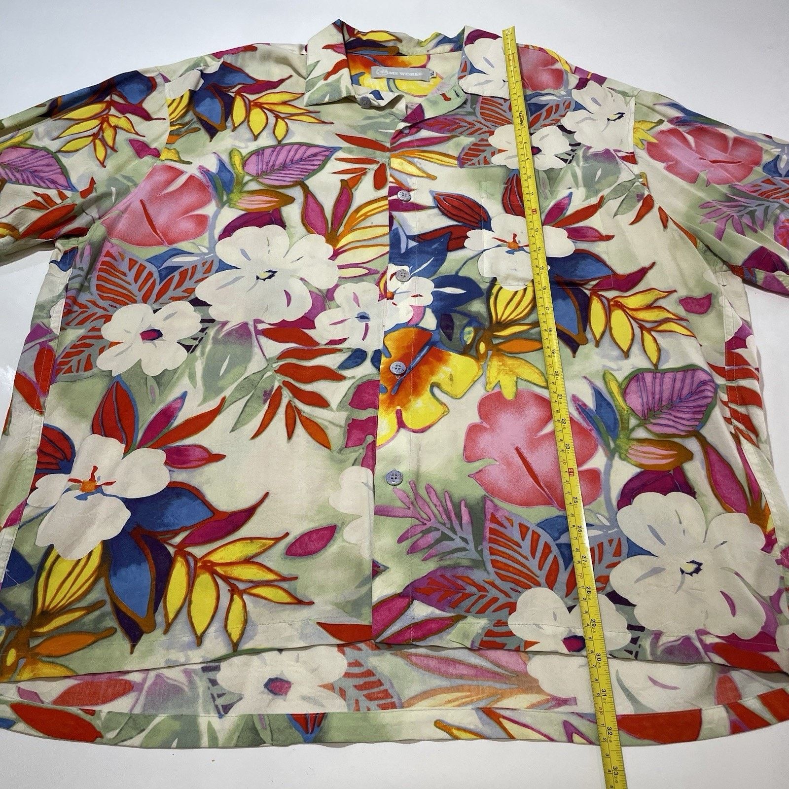 Jams World VTG Jams World Men’s Luau Floral S/S Hawaiian Button Shirt Size US XL / EU 56 / 4 - 5 Thumbnail