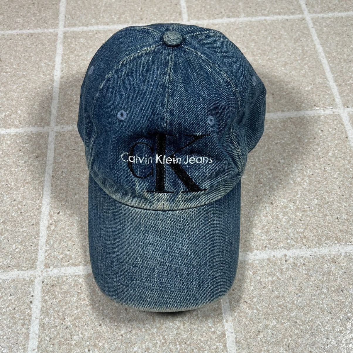 Calvin Klein × Calvin Klein 205W39NYC Calvin Klein Jeans Denim Strapback Hat Cap Jean CK Size ONE SIZE - 1 Thumbnail