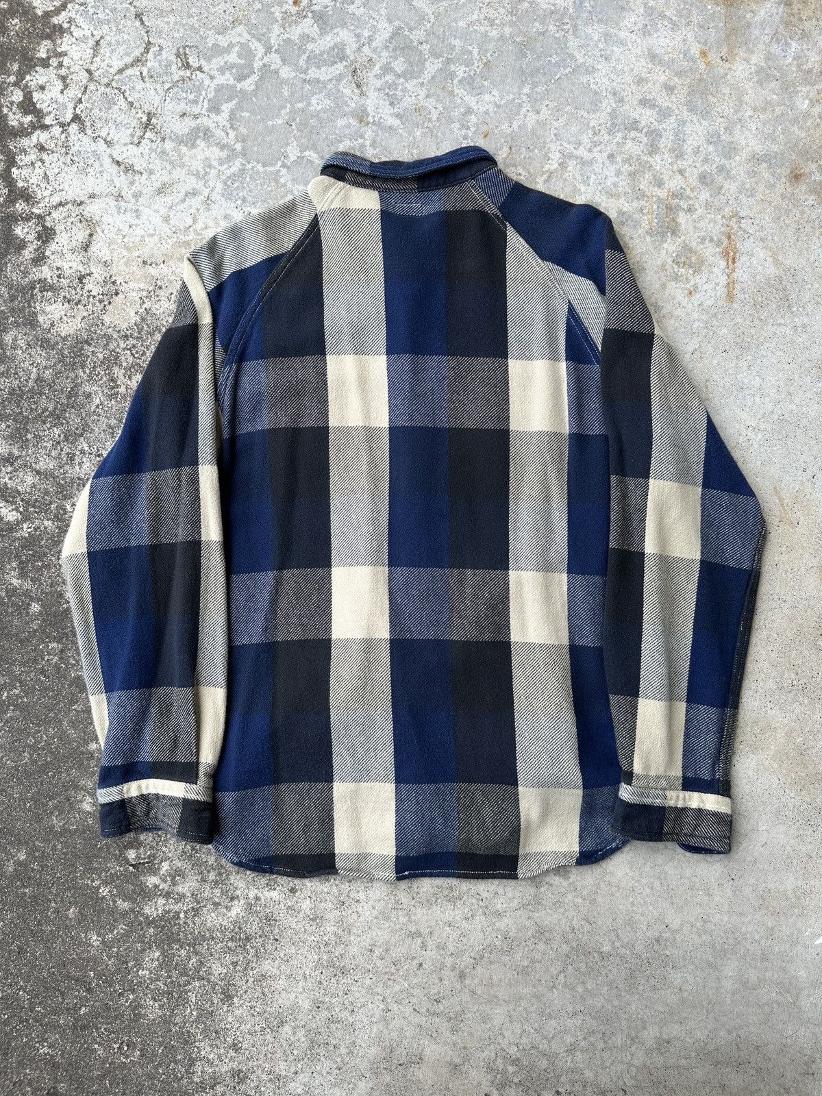 Japanese Brand Aozora Baseball Plaid Flannel button up shirt Size US L / EU 52-54 / 3 - 2 Thumbnail