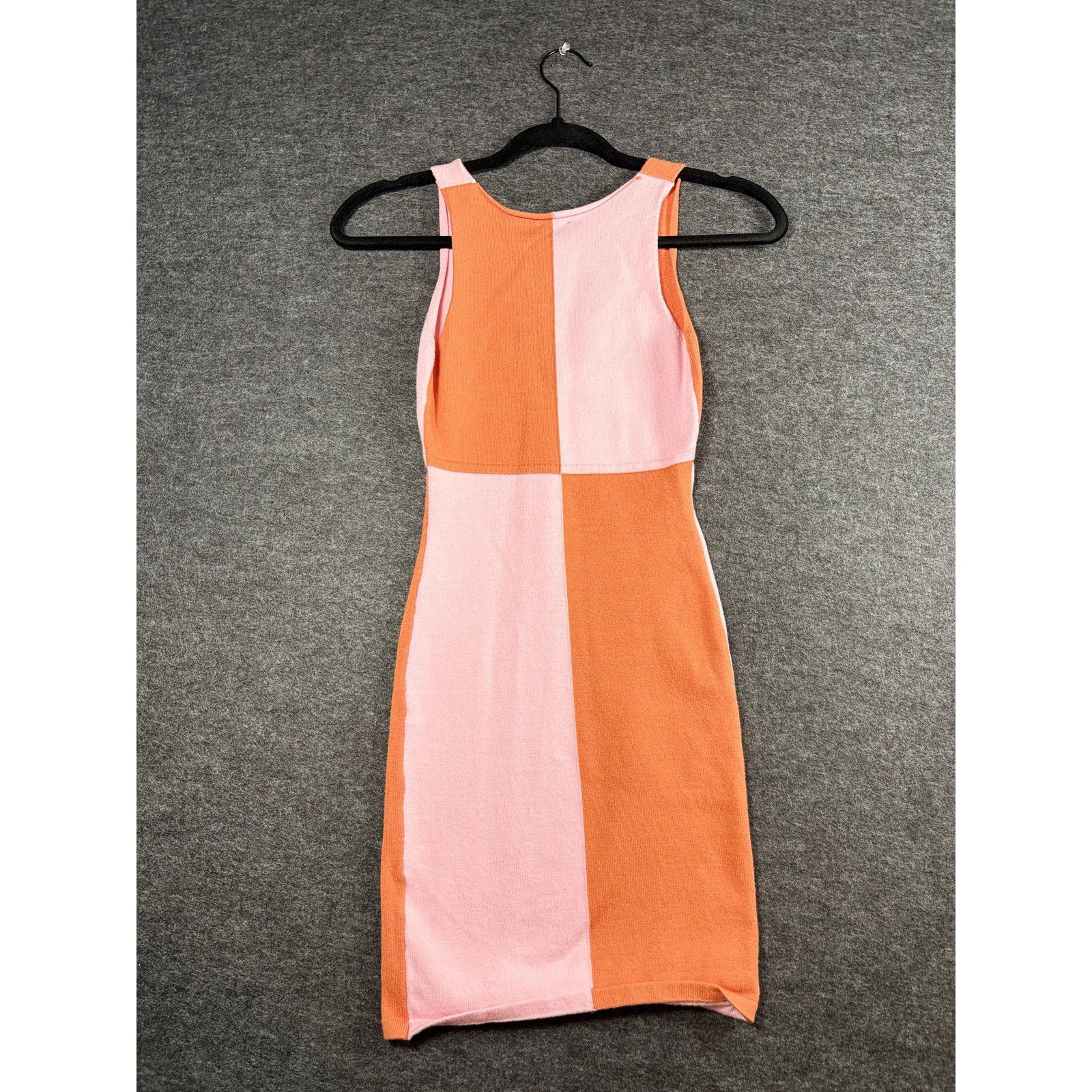 PRINCESS POLLY Princess Polly Colorblock Knit Mini Dress Pink Orange XS/S Size S / US 4 / IT 40 - 3 Thumbnail