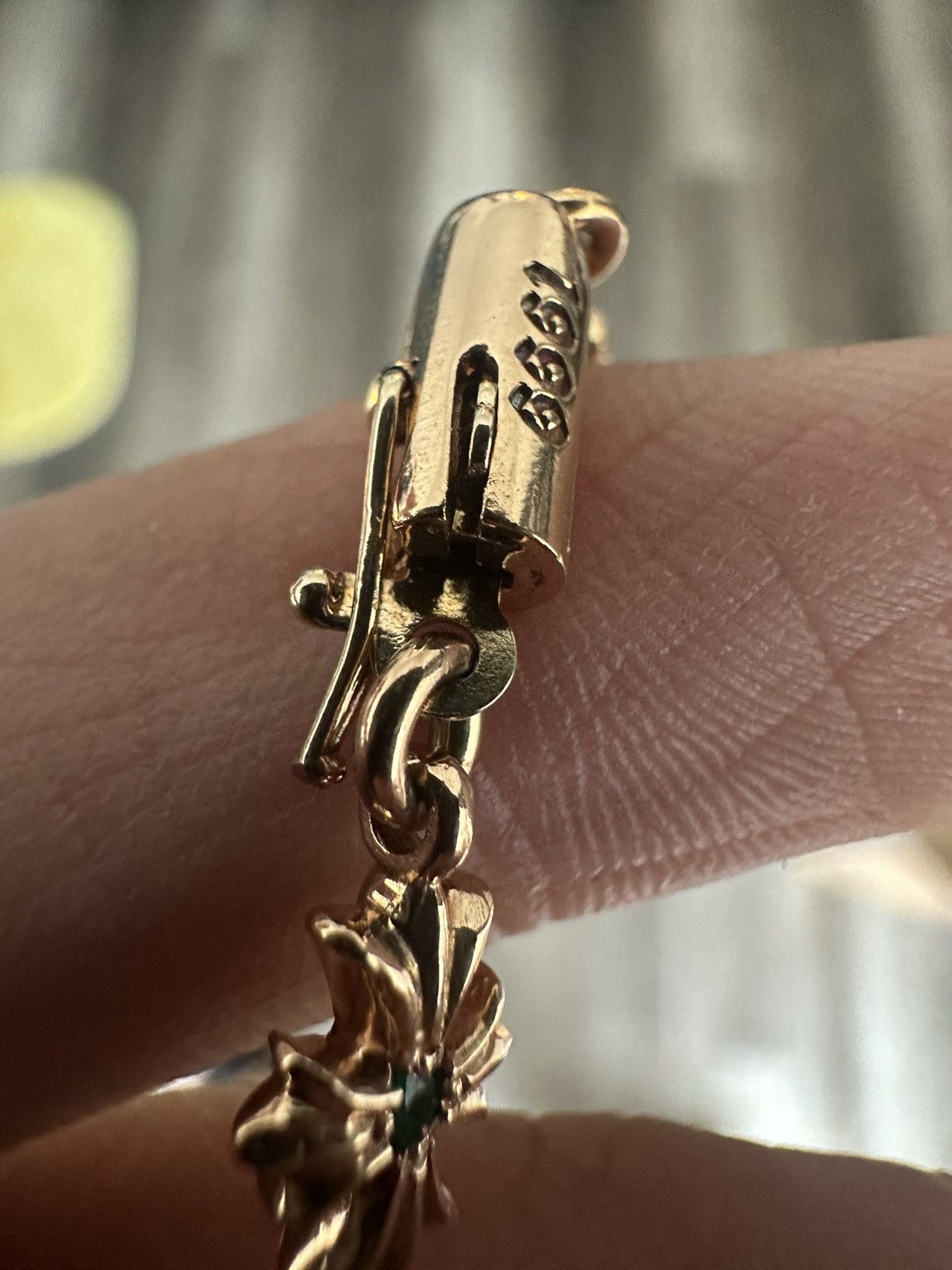 Chrome Hearts 🔥Chrome Hearts 22K Tiny CH Plus Emerald Bracelet🔥 Size ONE SIZE - 5 Thumbnail