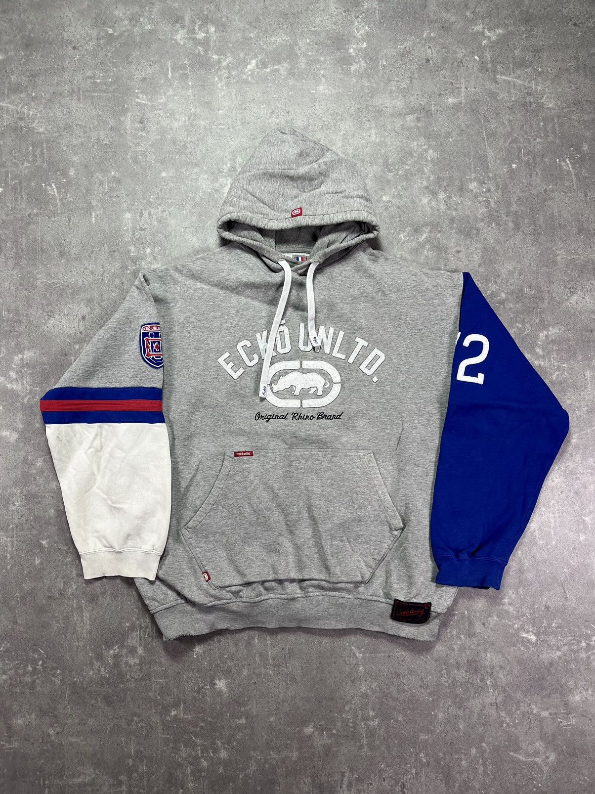 Ecko Unltd. Ecko Unltd. Big Logo Mega Baggy Boxy Colourblock Hoodie XXL Size US XXL / EU 58 / 5 - 1 Thumbnail