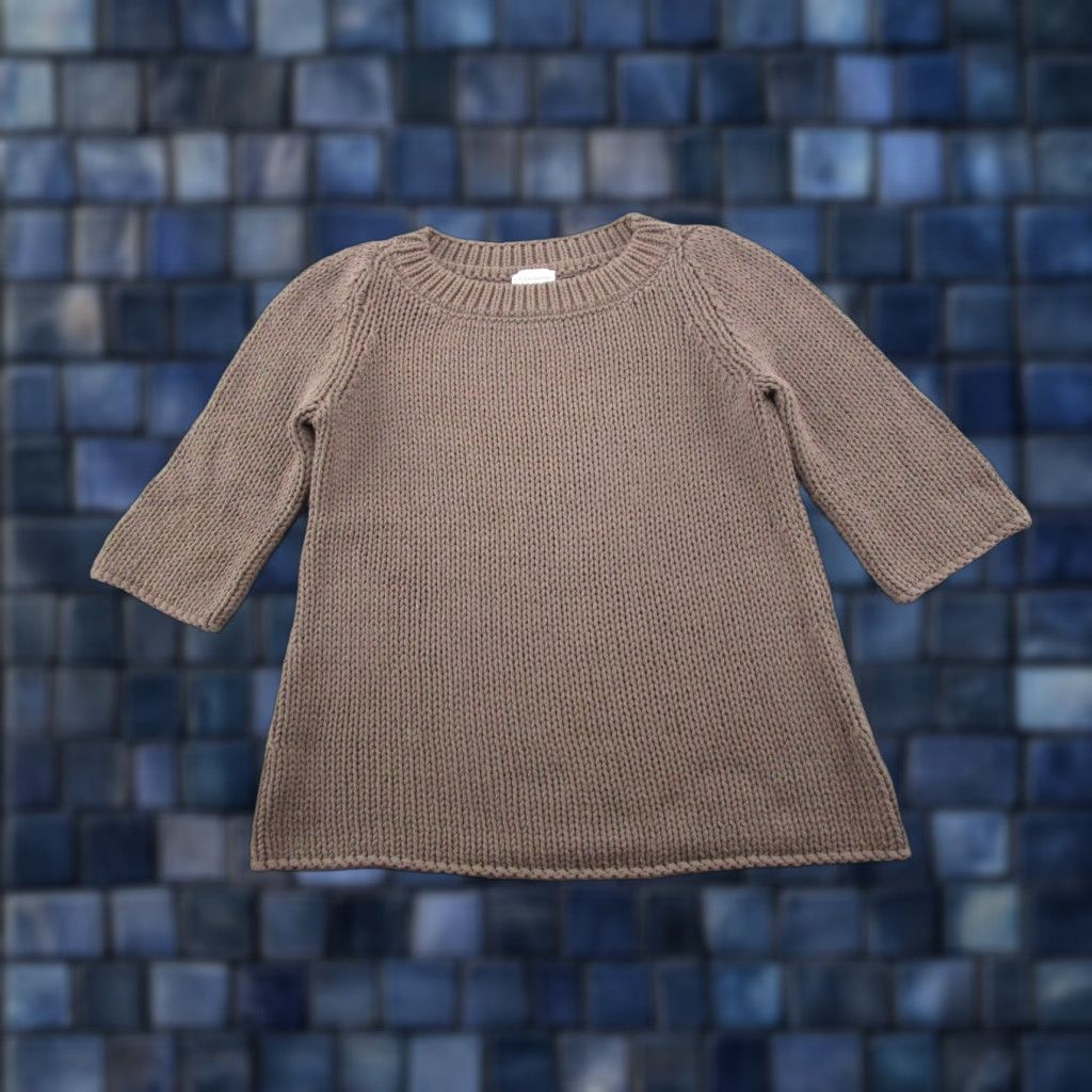 Soft Surroundings Soft Surroundings Pullover Sweater Women PM Petite M 3/4 Sleeve Knit Solid Brown Winter Fall Spring Casual Knits Womens Pullover Size Petite M PM Size M / US 6-8 / IT 42-44 - 1 Thumbnail