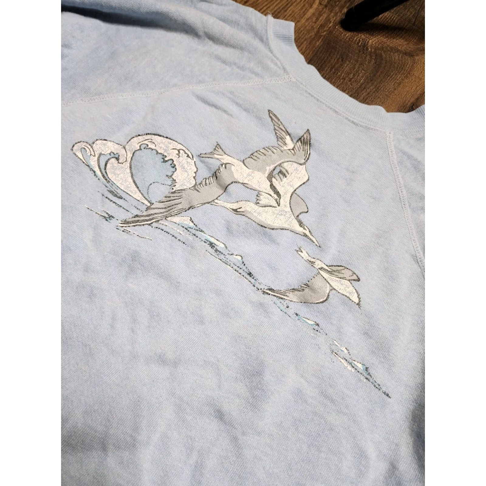 Vintage VINTAGE 80s Unbranded Cotton Sweatshirt Pullover Long Sleeve Crew Neck All Seasons Unisex S Blue 90s Theme Size US S / EU 44-46 / 1 - 4 Thumbnail