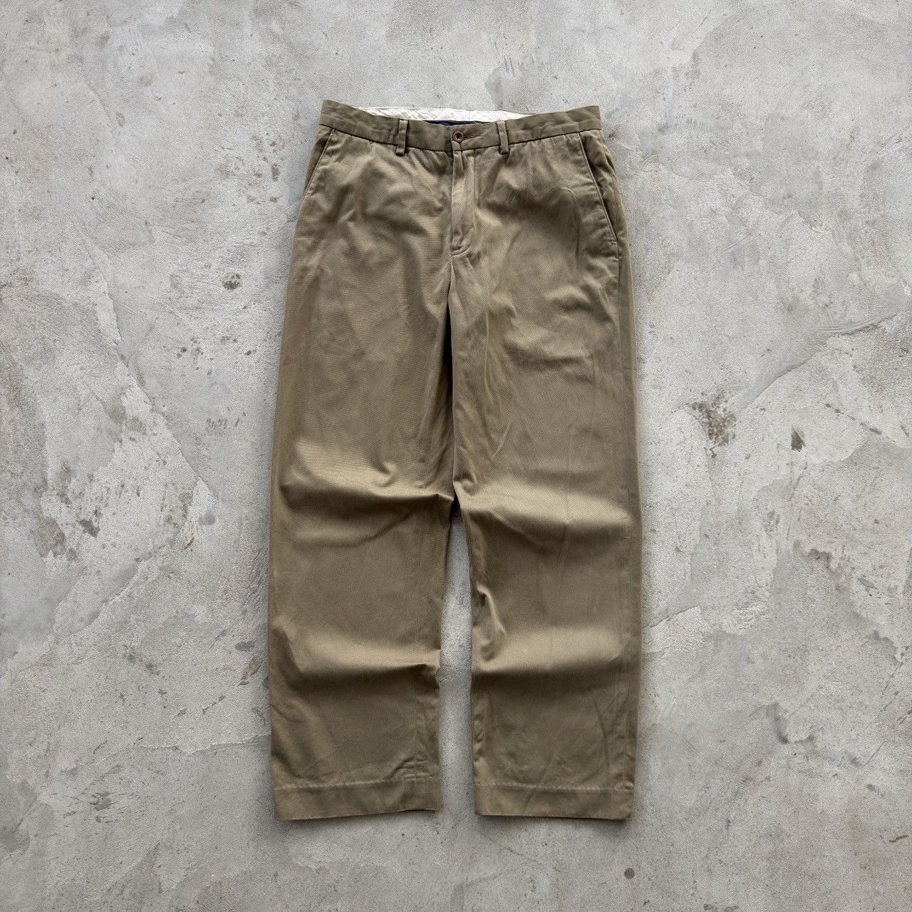 Polo Ralph Lauren Vintage Polo Ralph Lauren Beige Chino Trousers Straight Leg Size US 33 - 2 Thumbnail