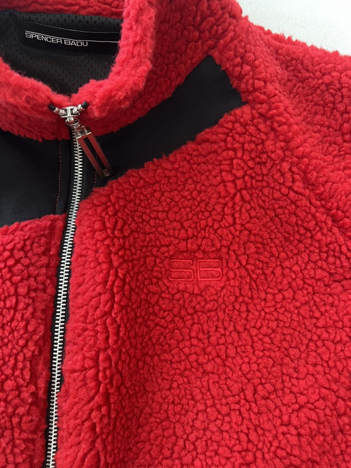 SPENCER BADU Spencer Badu Asymmetrical Fleece (Red & Black) Size US M / EU 48-50 / 2 - 3 Thumbnail