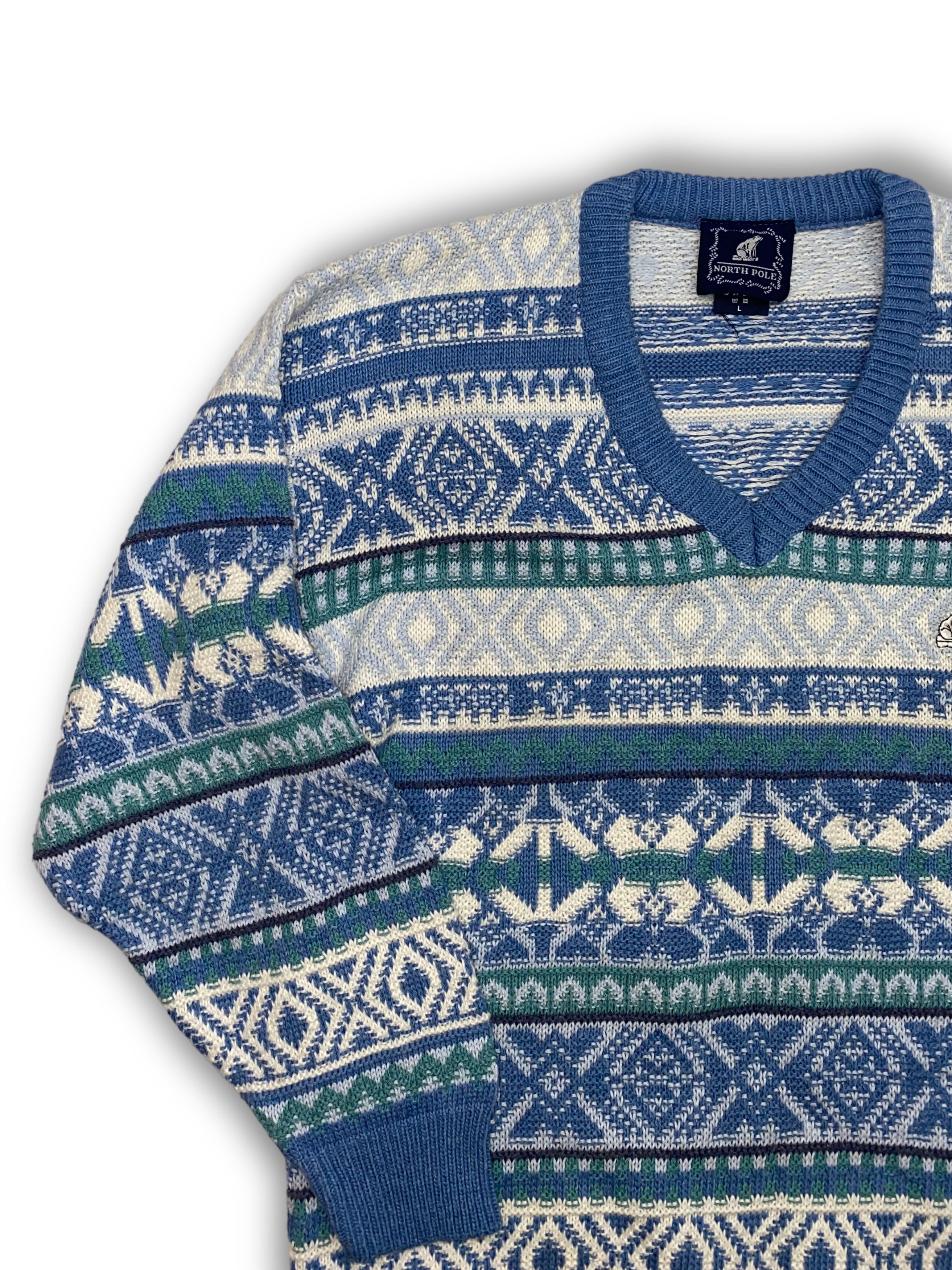 Vintage VIntage NORTH POLE Winter Pattern Wool Sweater M515 Size US M / EU 48-50 / 2 - 3 Thumbnail