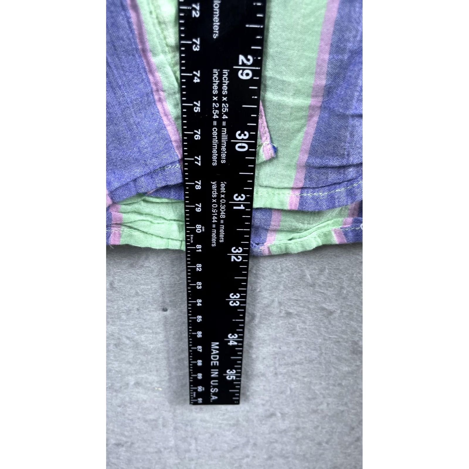 Fabletics Fabletics Shirt Womens Small Multicolor Stripe Button Front Long Sleeve Top Size S / US 4 / IT 40 - 4 Thumbnail