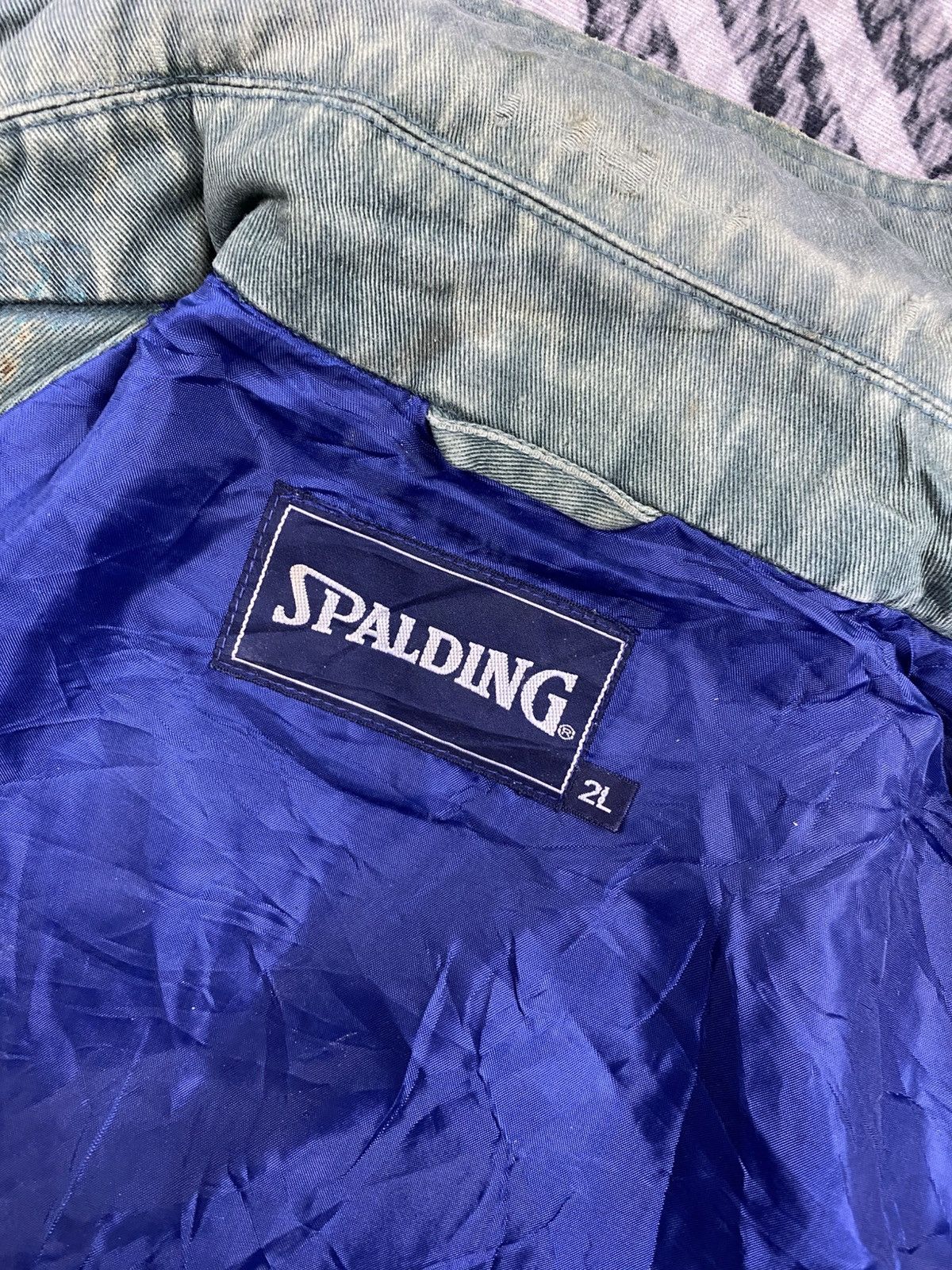 Spalding 🔥RARE Vintage 80s Spalding Patches On Sleeve Bomber Jacket Size US XL / EU 56 / 4 - 10 Thumbnail