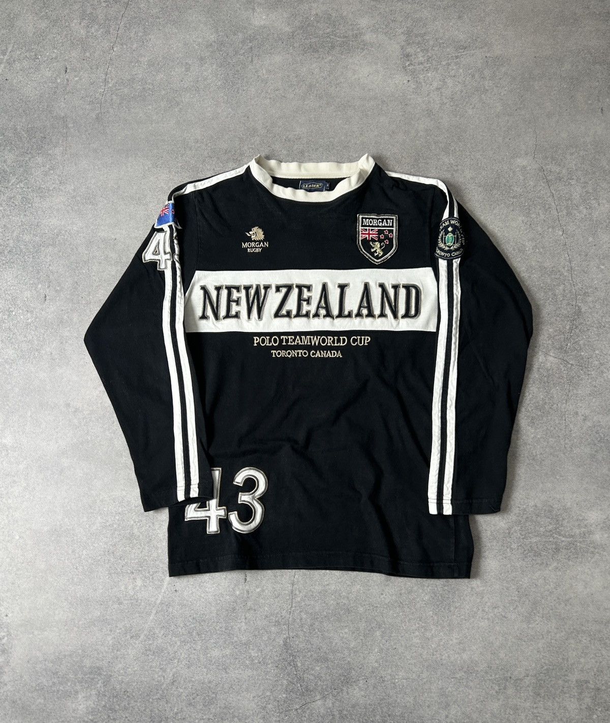 Sterling Ruby Vintage New Zealand 🇳🇿 Polo Team World Cup rugby Morgan Size US M / EU 48-50 / 2 - 1 Thumbnail