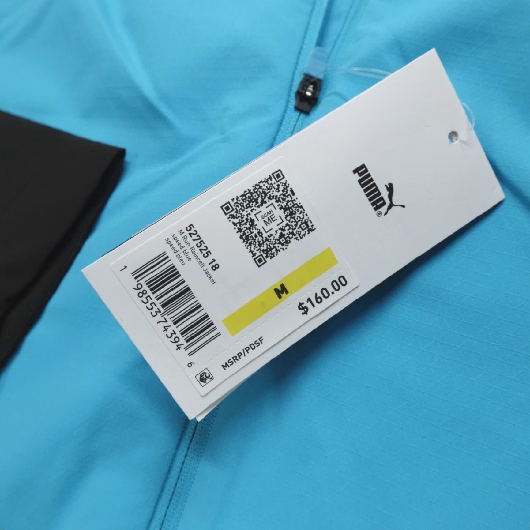 Puma PUMA Run Raincell Full Zip Jacket Mens M Size Blue Sports Outdoor Jacket Size US M / EU 48-50 / 2 - 4 Thumbnail