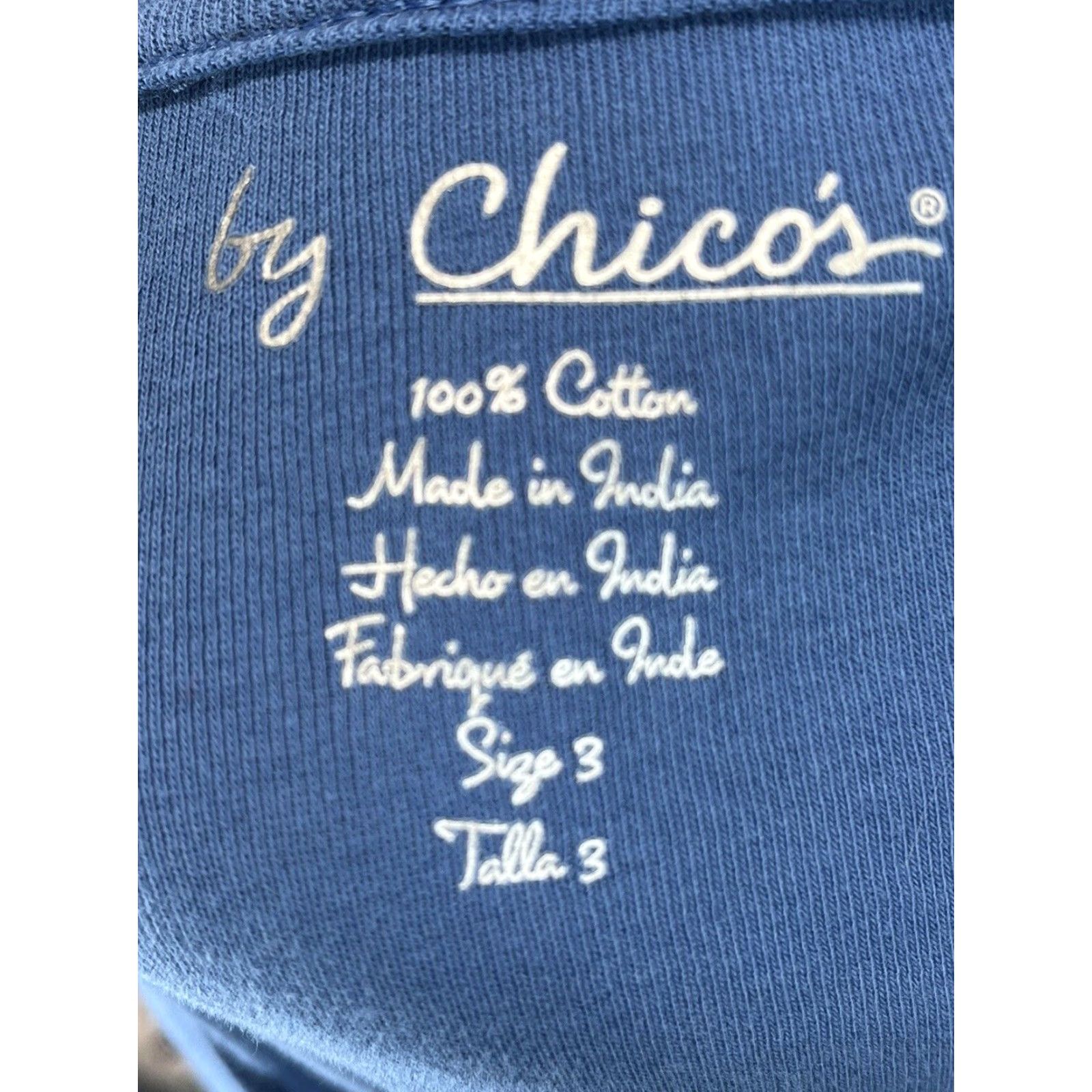 Vintage Chico's Women's Blue Long Sleeve Casual Cotton Shirt X-Large Size XL / US 12-14 / IT 48-50 - 5 Thumbnail