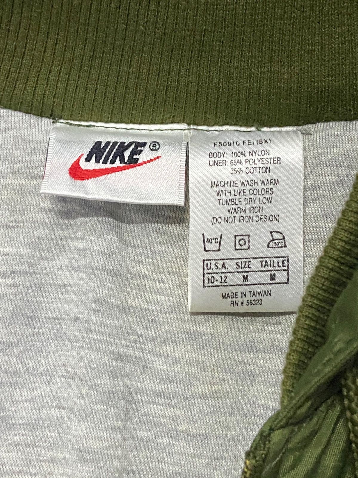 Nike × Vintage Vintage 90s Nike Deadstock TBC Quilted Bomber Hooded Jacket Size M / US 6-8 / IT 42-44 - 12 Thumbnail
