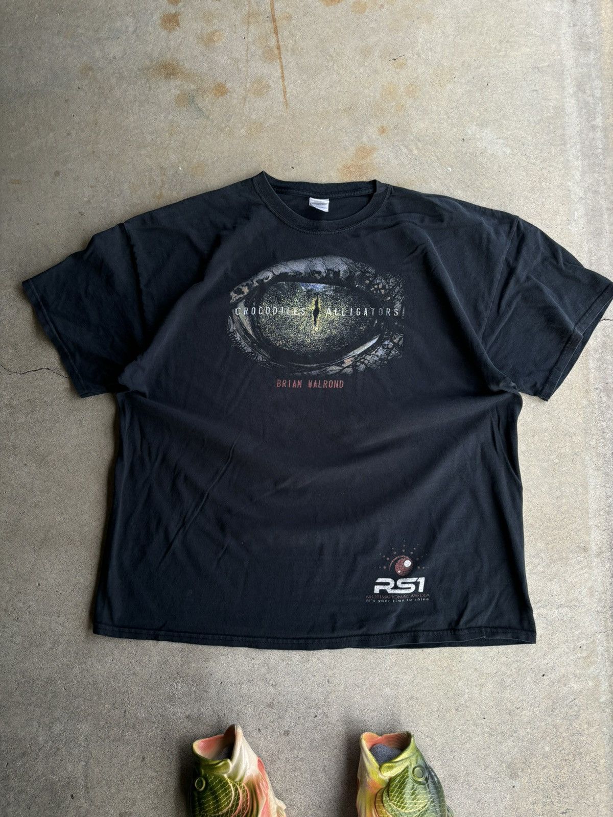 Vintage Crazy Grunge Alligators And Crocodiles Boxy Movie Promo Tee Size US XXL / EU 58 / 5 - 1 Thumbnail