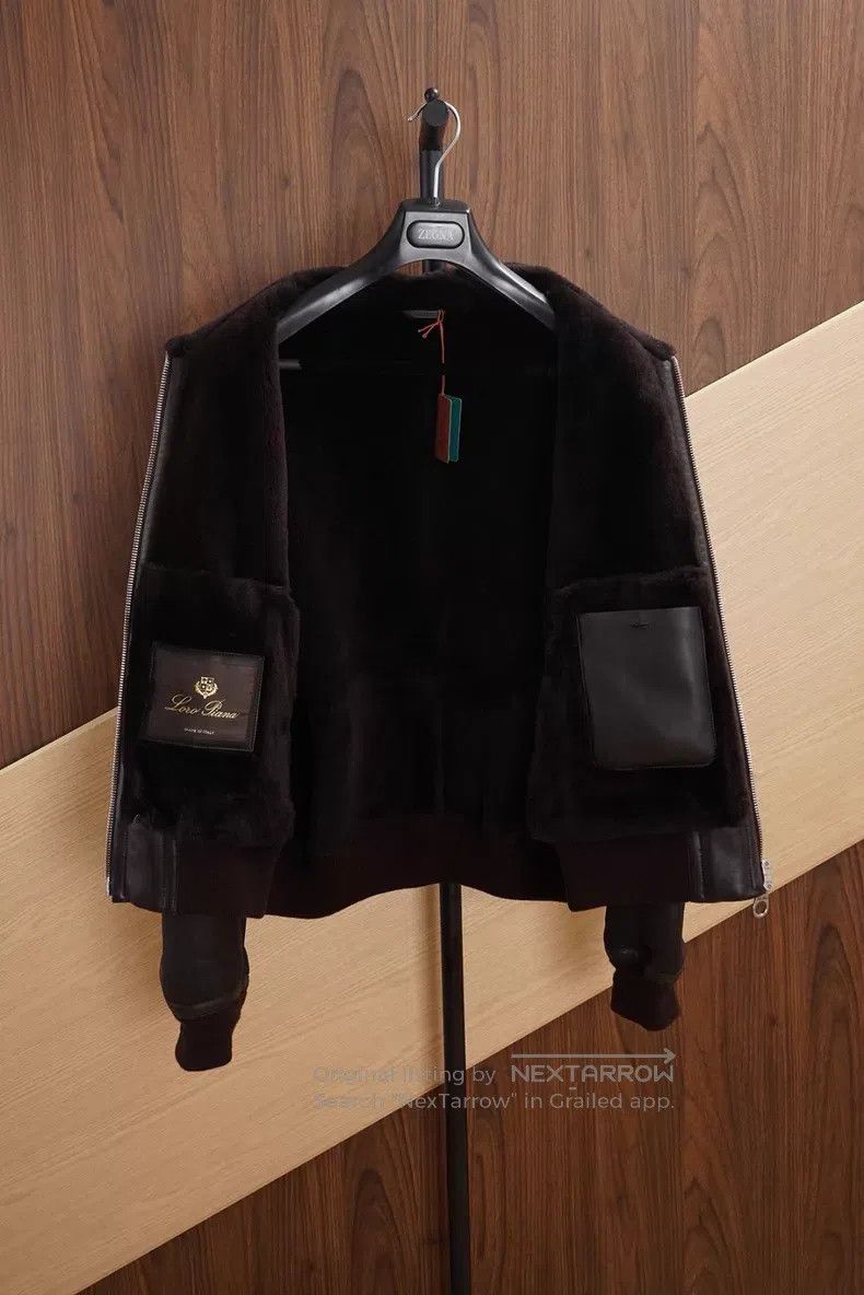 Loro Piana Loro Piana Men's Leather and Wool Blended Jacket Size US L / EU 52-54 / 3 - 3 Thumbnail