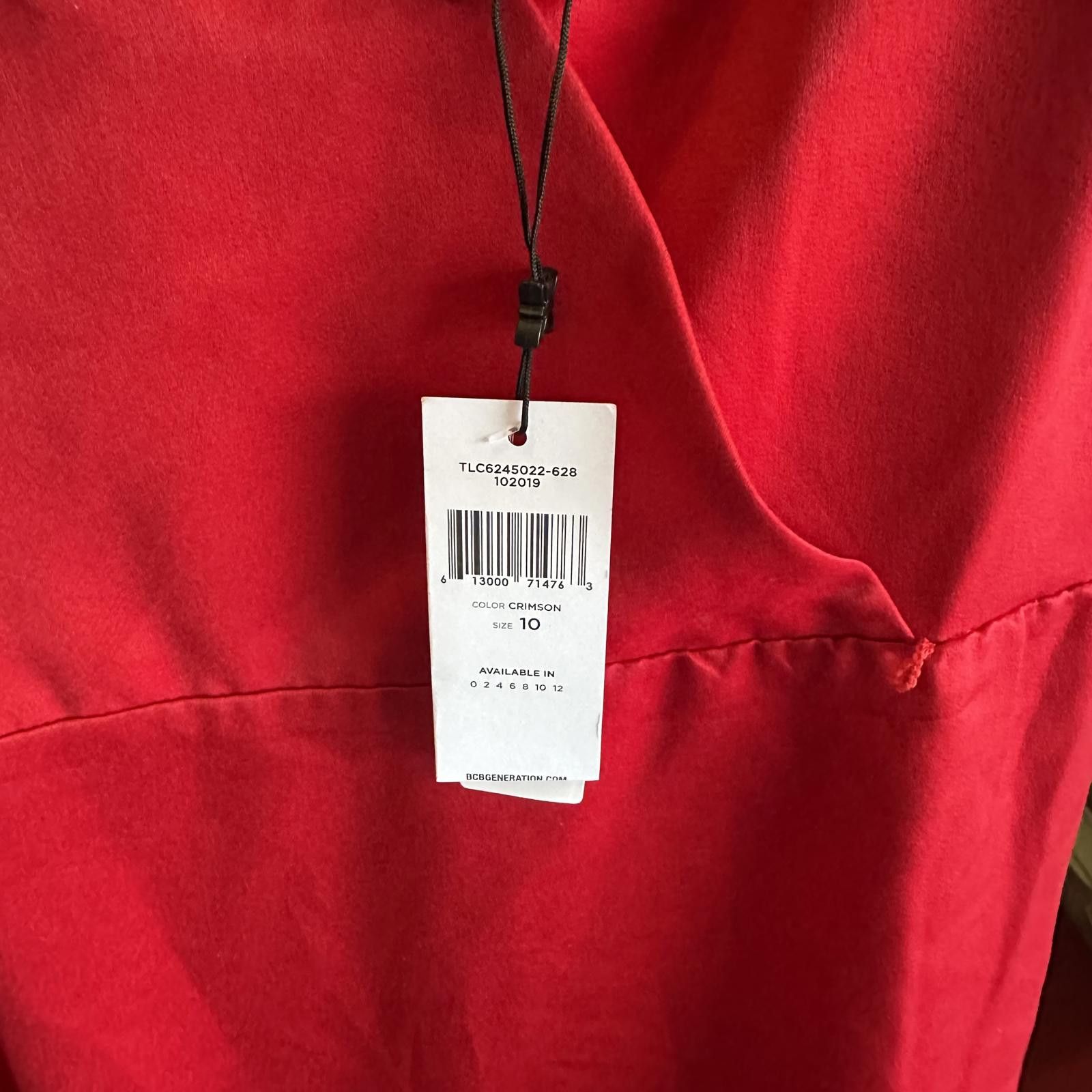 Designer Chic Red Asymmetrical Dress - Size 10 Size L / US 10 / IT 46 - 2 Thumbnail