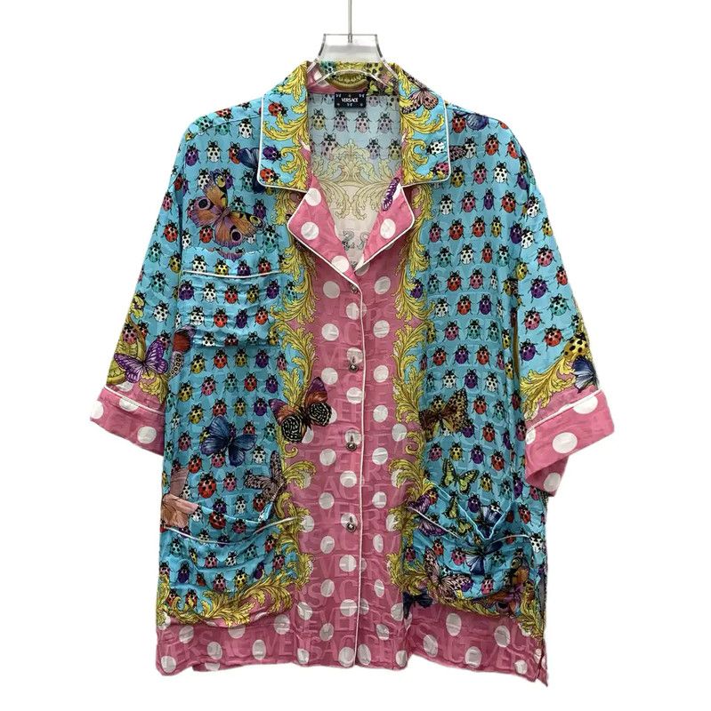 Versace Multi-Colored Silk Women's Shirt 0089