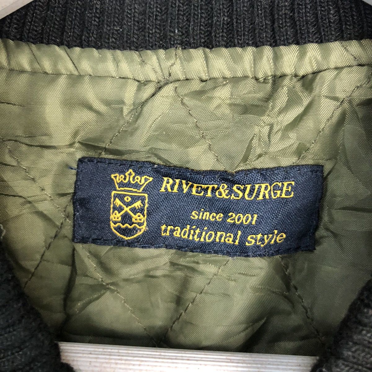 Japanese Brand Rivet & Surget Green Bombers varsity Jacket #A287 Size US S / EU 44-46 / 1 - 12 Thumbnail